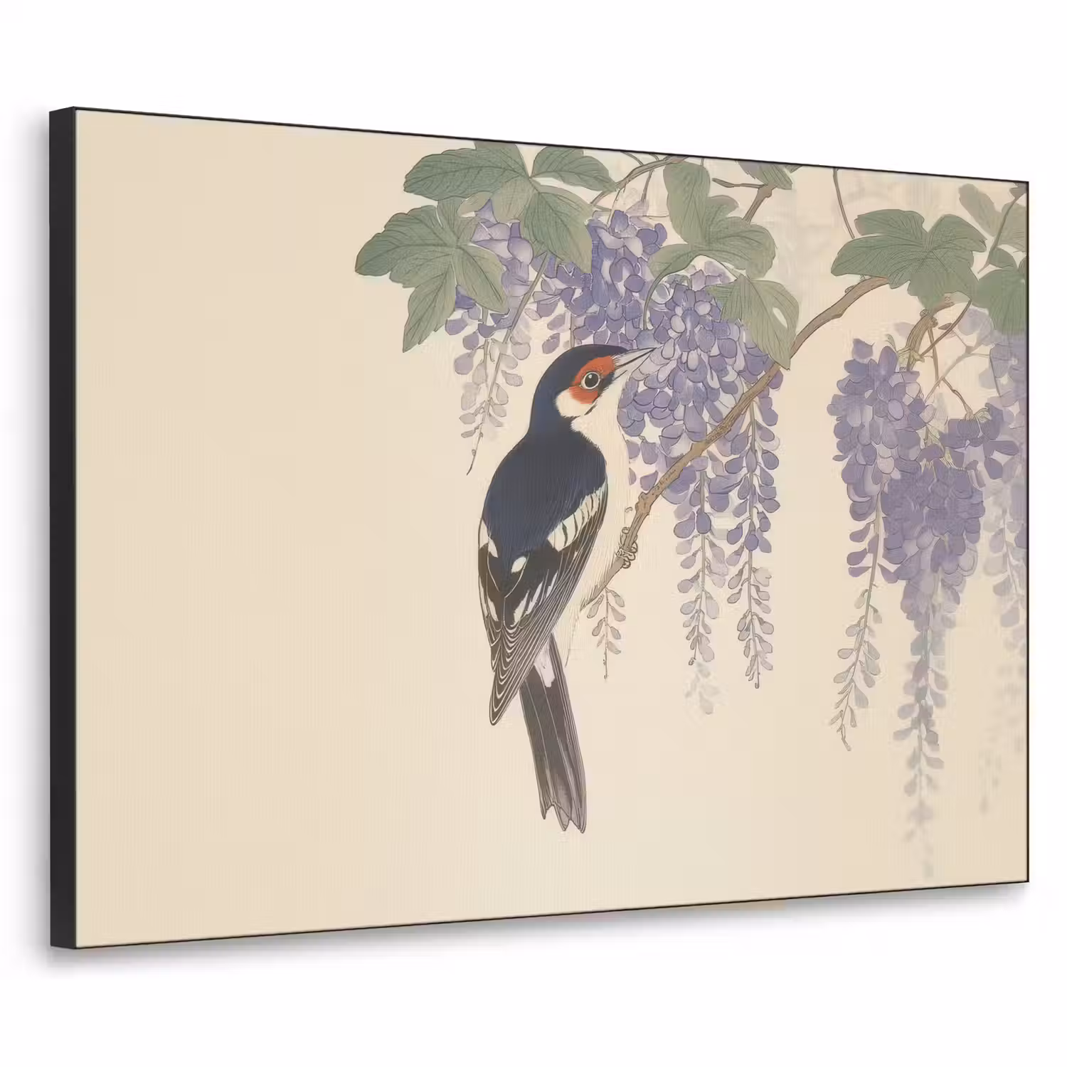 Specht - Bloemen - Paars Textielframe - compleet frame klein -3d