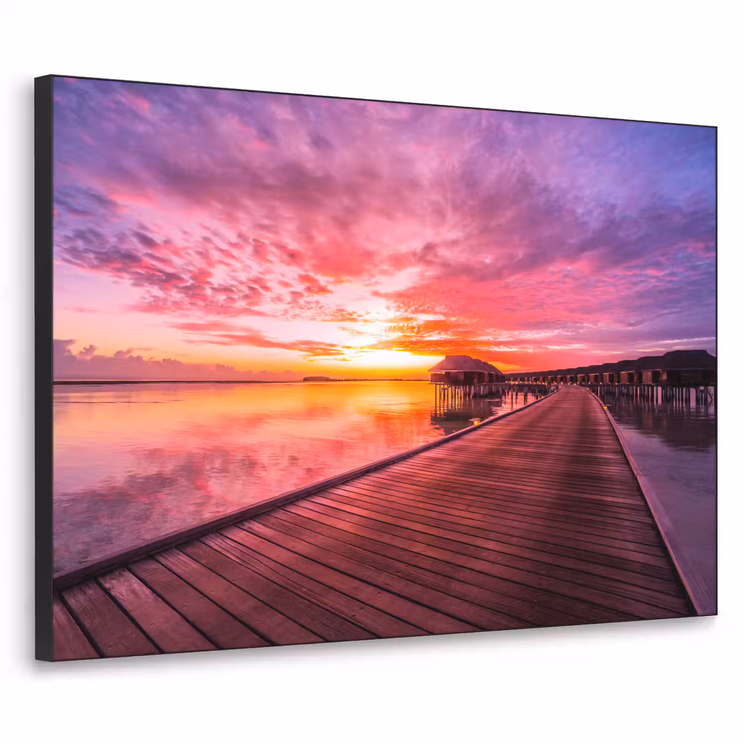 Steiger - Water - Zon - Roze - Horizon Textielframe zwart klein -3d