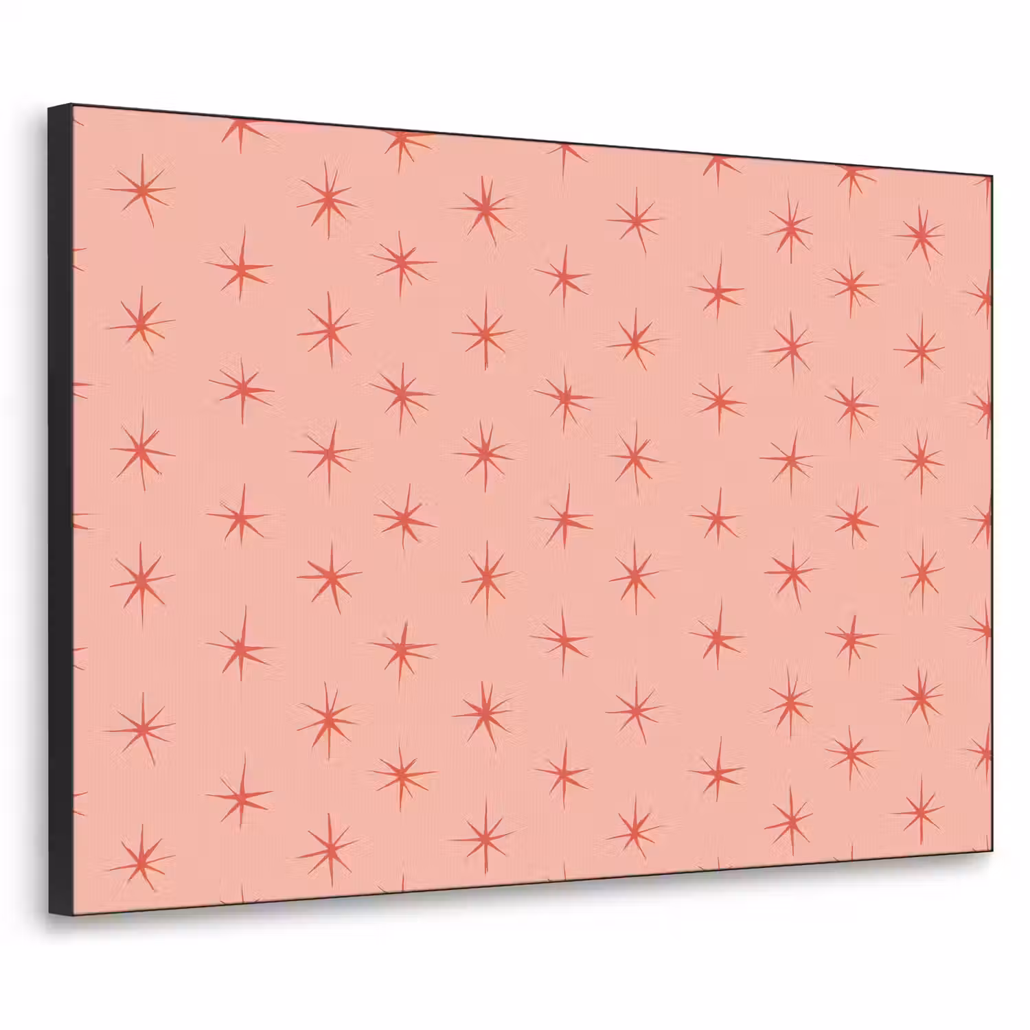 Sterretjes - Patroon - Oranje Textielframe zwart klein 947 -3d