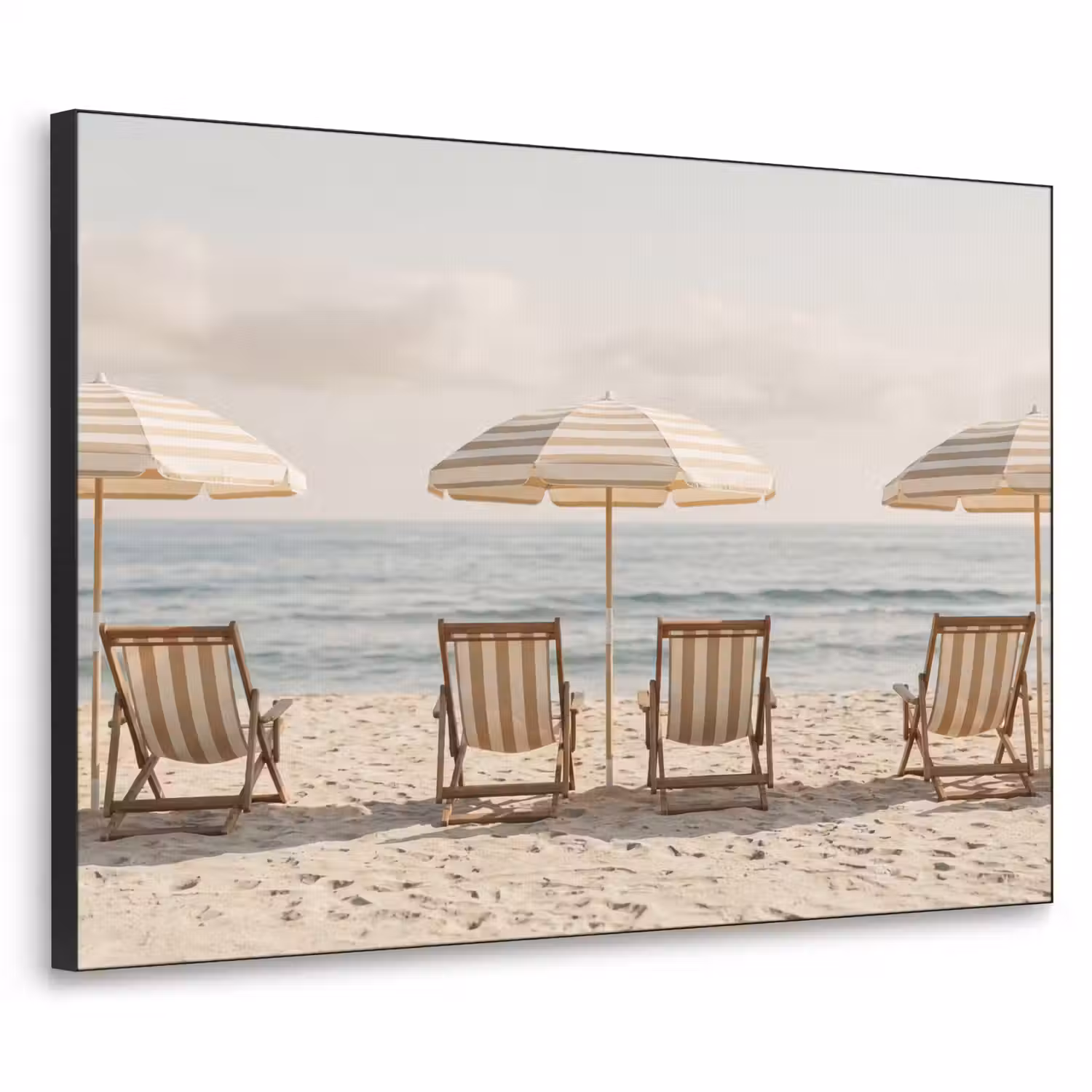 Strand - Stoelen - Parasol Textielframe zwart klein -3d