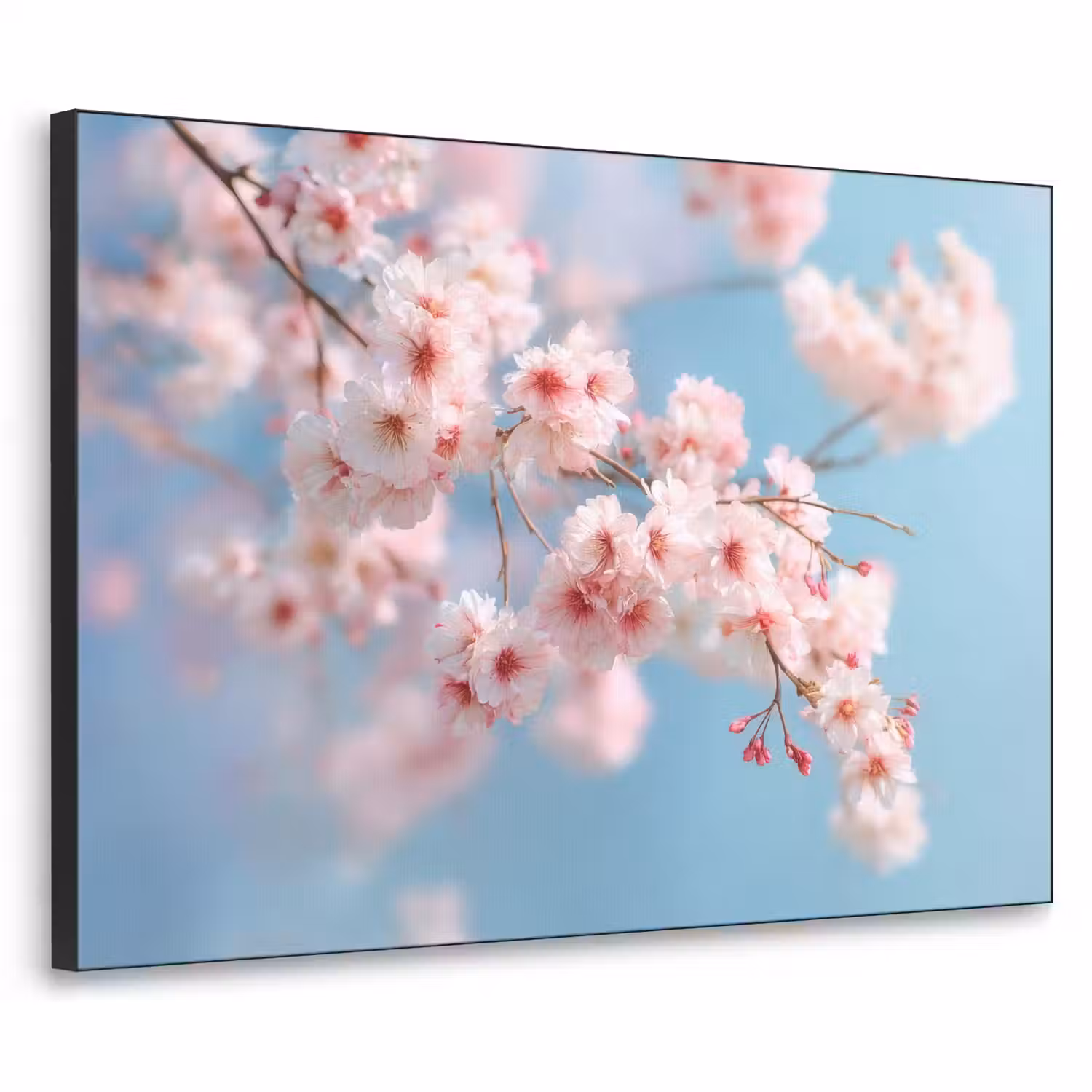 Takken - Bloesems - Roze Textielframe - compleet frame klein -3d