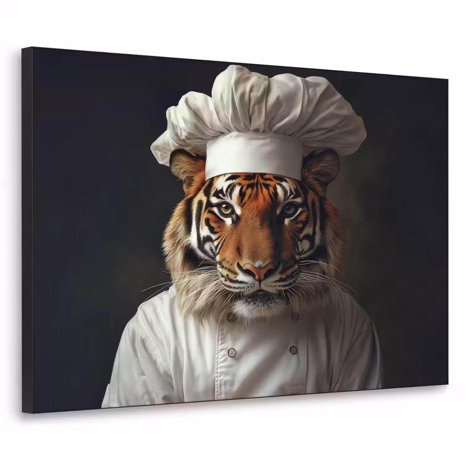 Tijger - Kokskleding - Bruin Textielframe - compleet frame klein -3d