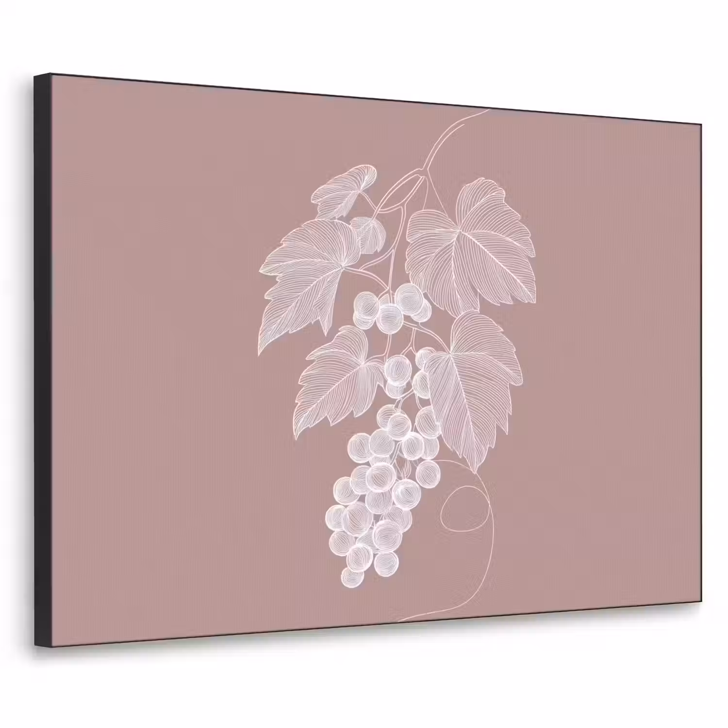 Tros - Druiven - Illustratie - Bladeren Textielframe - compleet frame klein -3d