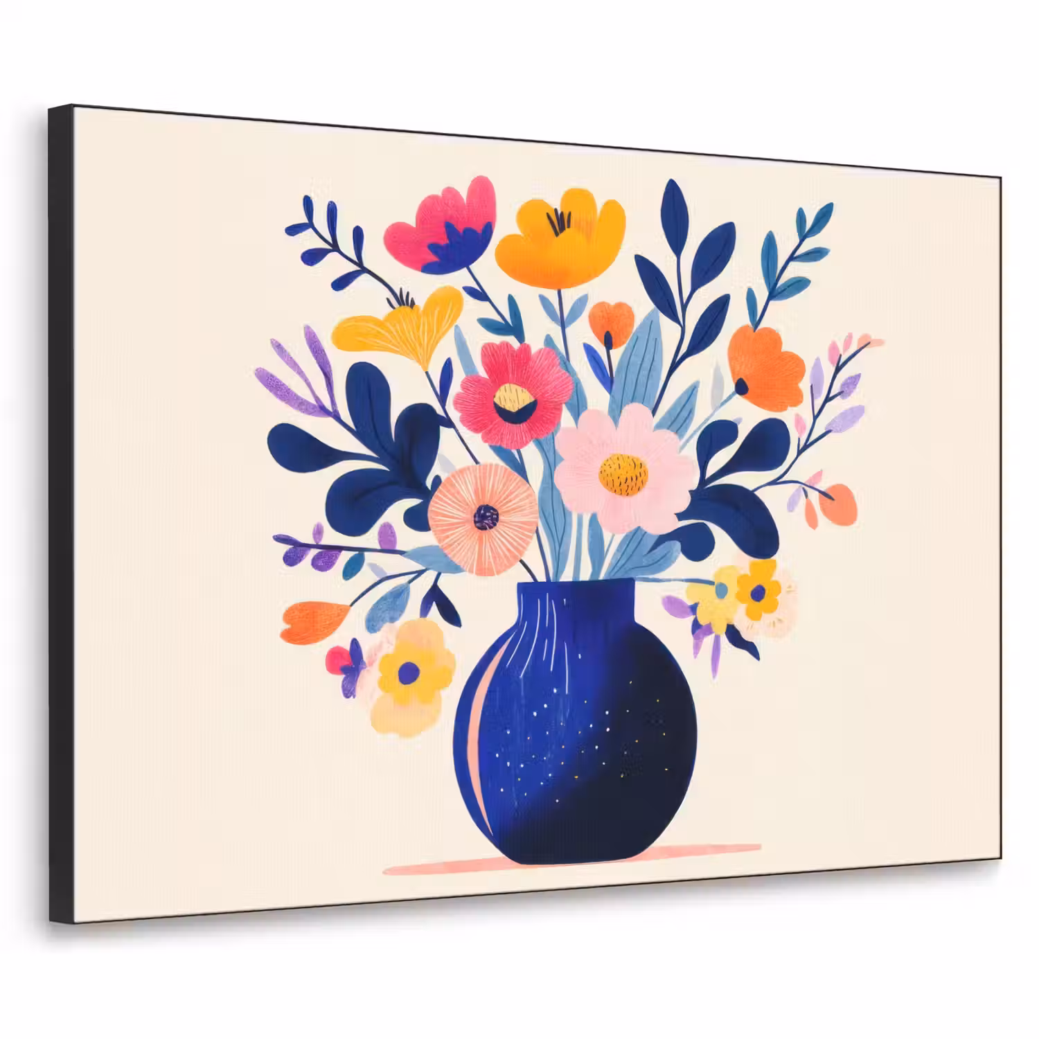 Vaas - Bloemen - Boeket Textielframe - compleet frame klein -3d