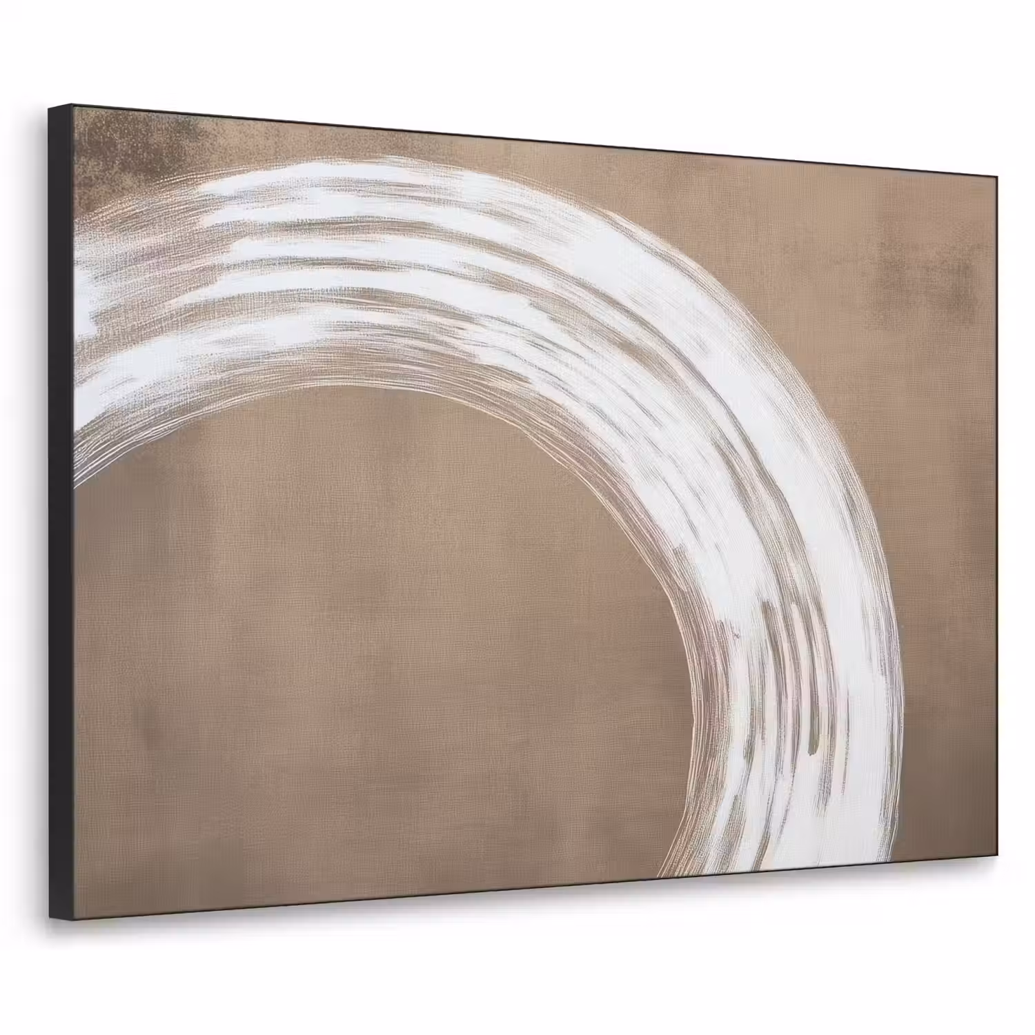 Verf - Bruin - Japandi Textielframe - compleet frame klein -3d