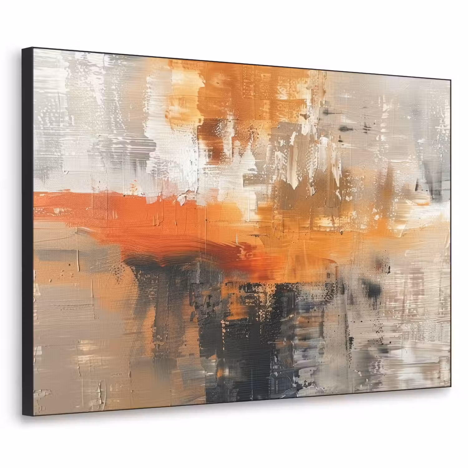 Verf - Patroon - Modern - Kunst Textielframe - compleet frame klein -3d