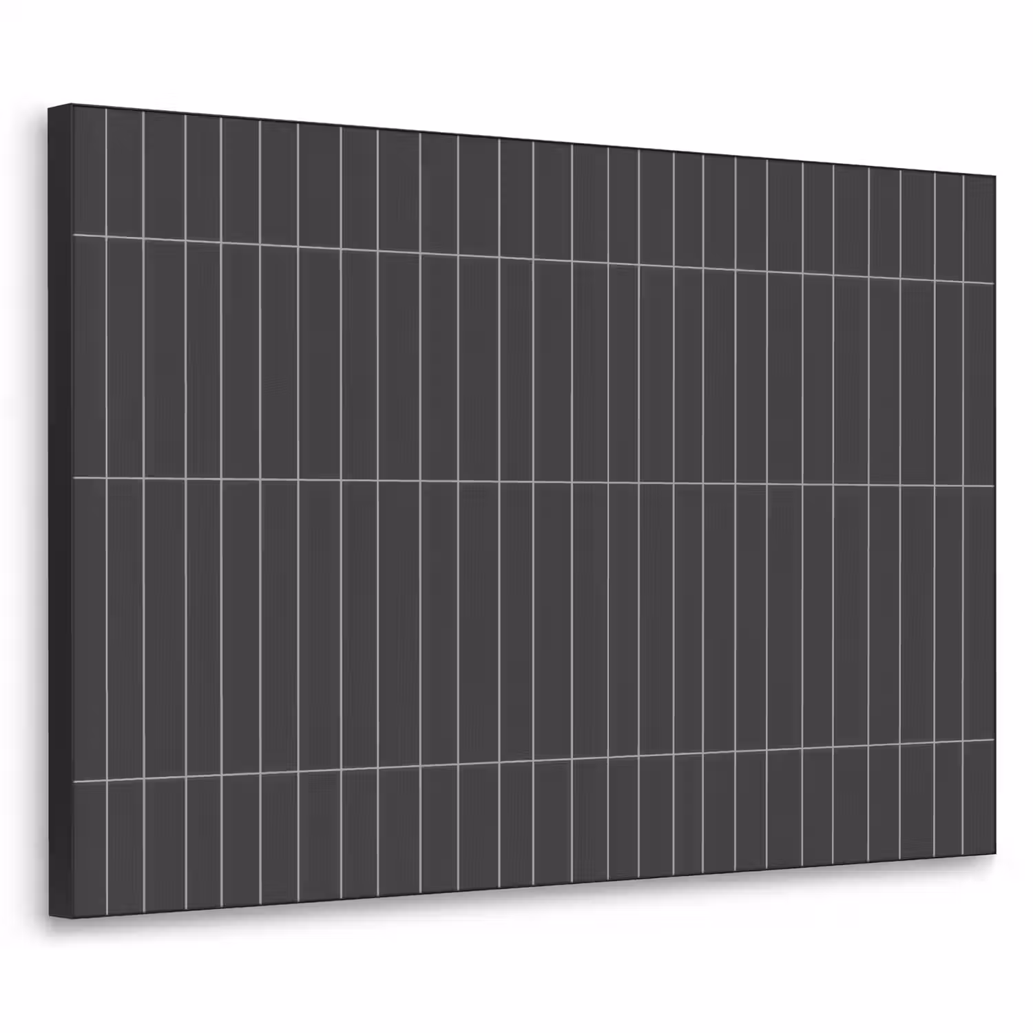 Verticaal - Wandtegel - Donkergrijs Textielframe zwart klein 947 -3d