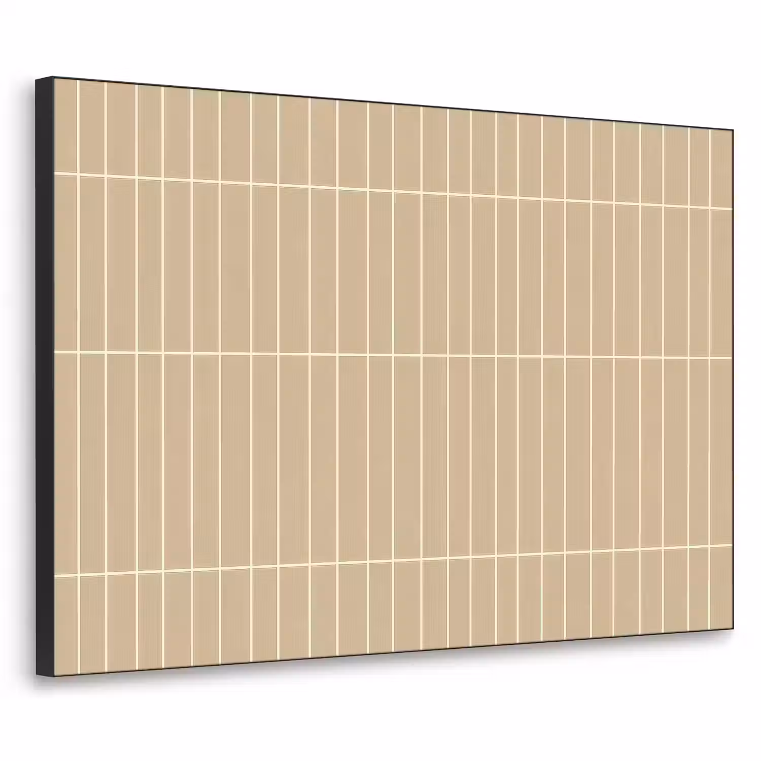Verticaal - Wandtegel - Zand - Beige Textielframe zwart klein 947 -3d