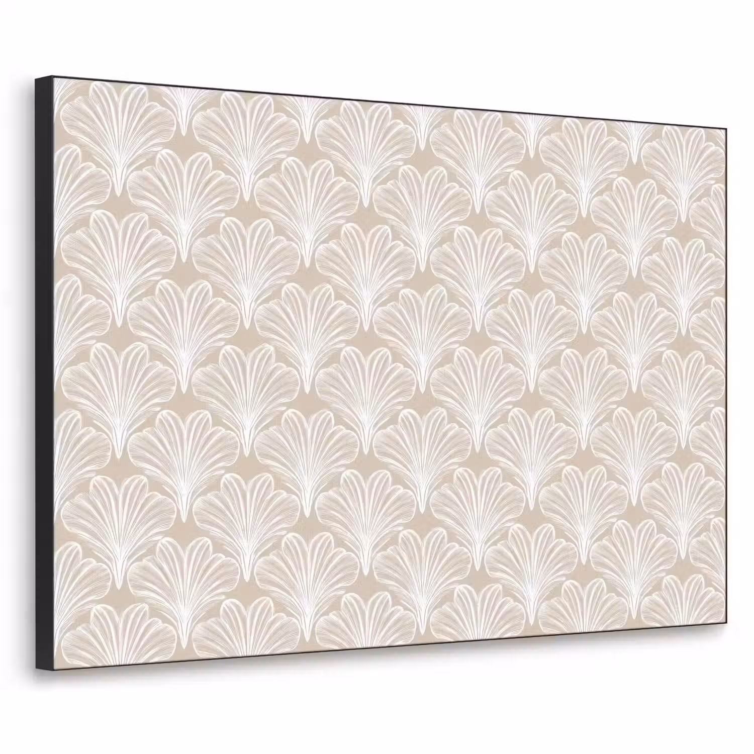 Vintage - Waaier -Crème Textielframe - compleet frame klein 947 -3d