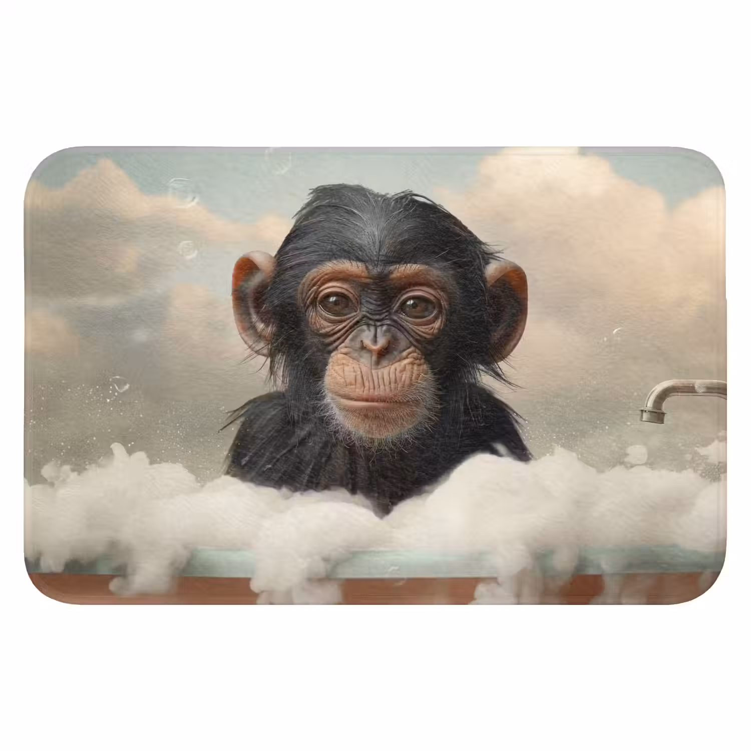 Aap - Dieren - Bad - Schuim Badmat klein -3d