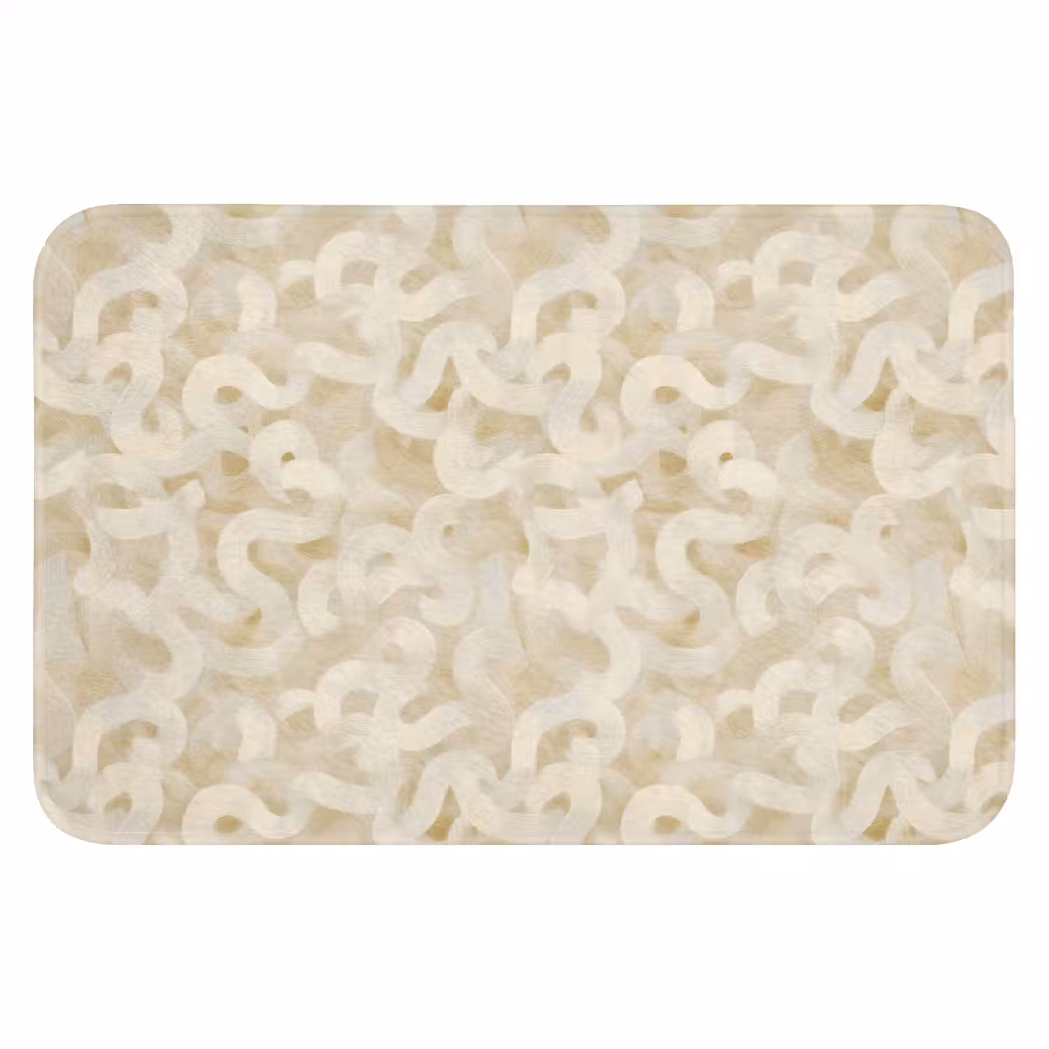 Abstract - Lijnen - Beige Badmat klein 997 -3d