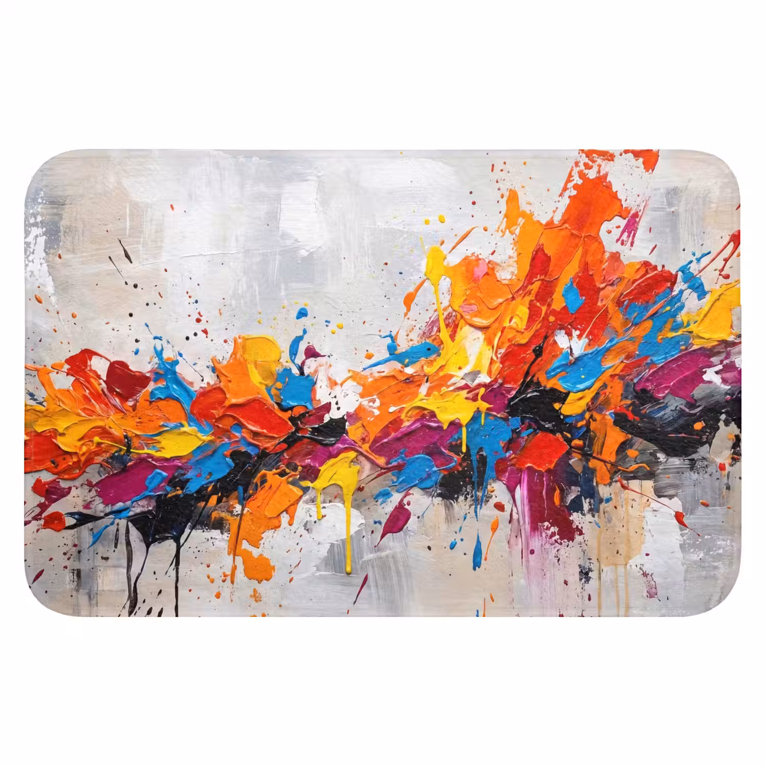 Abstract - Schilderij - Kleurrijk - Dynamisch Badmat klein -3d