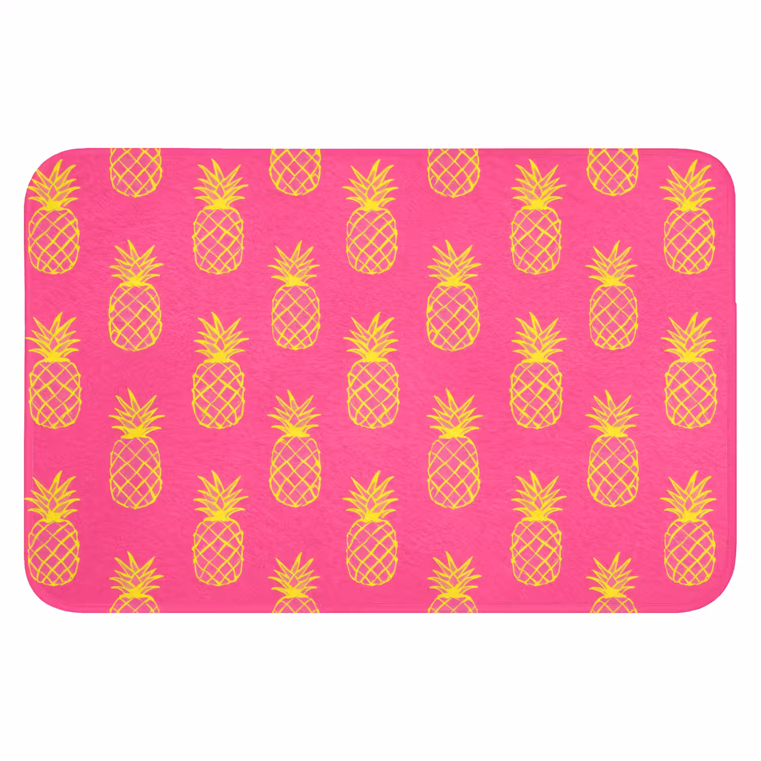 Ananas - Trendy - Roze Badmat klein 997 -3d