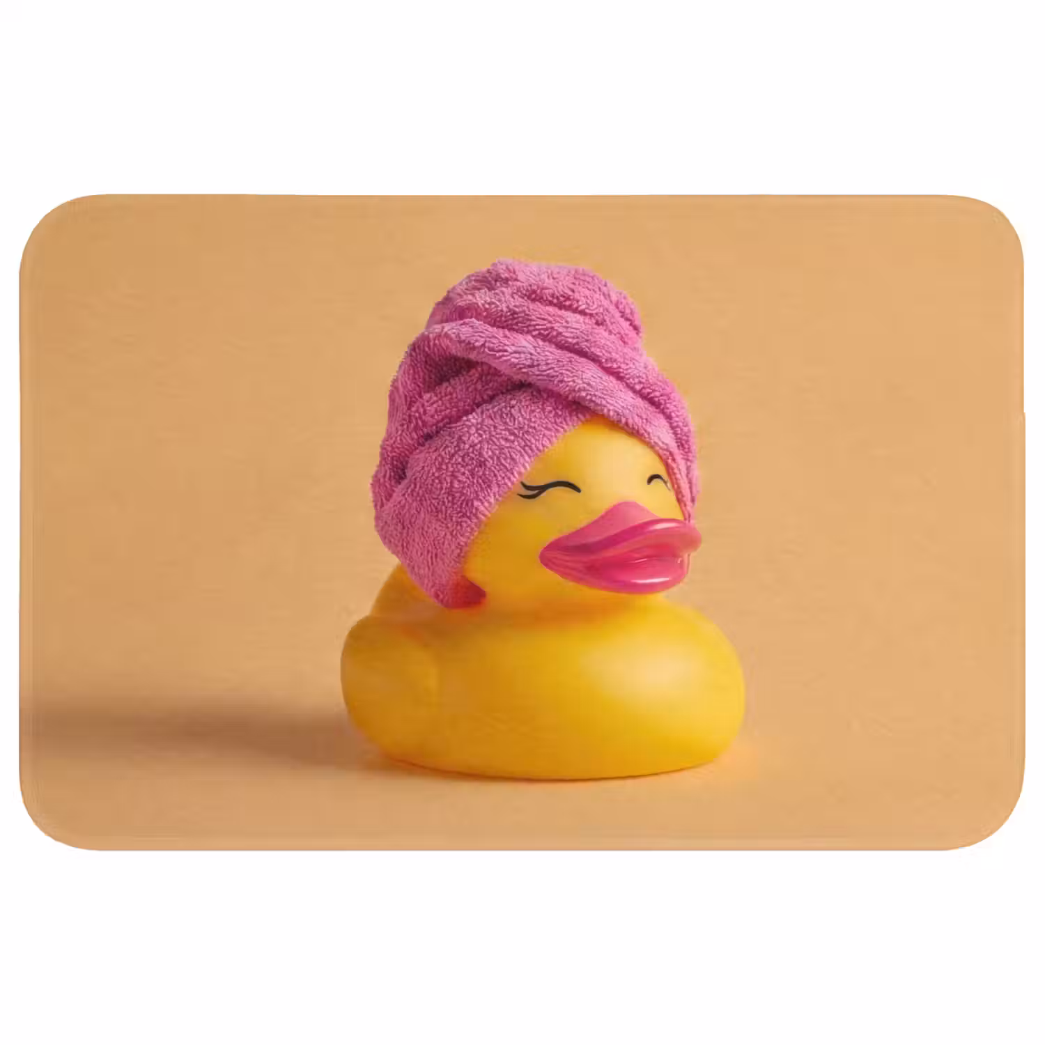 Badeend - Handdoek - Kleurrijk Badmat klein -3d