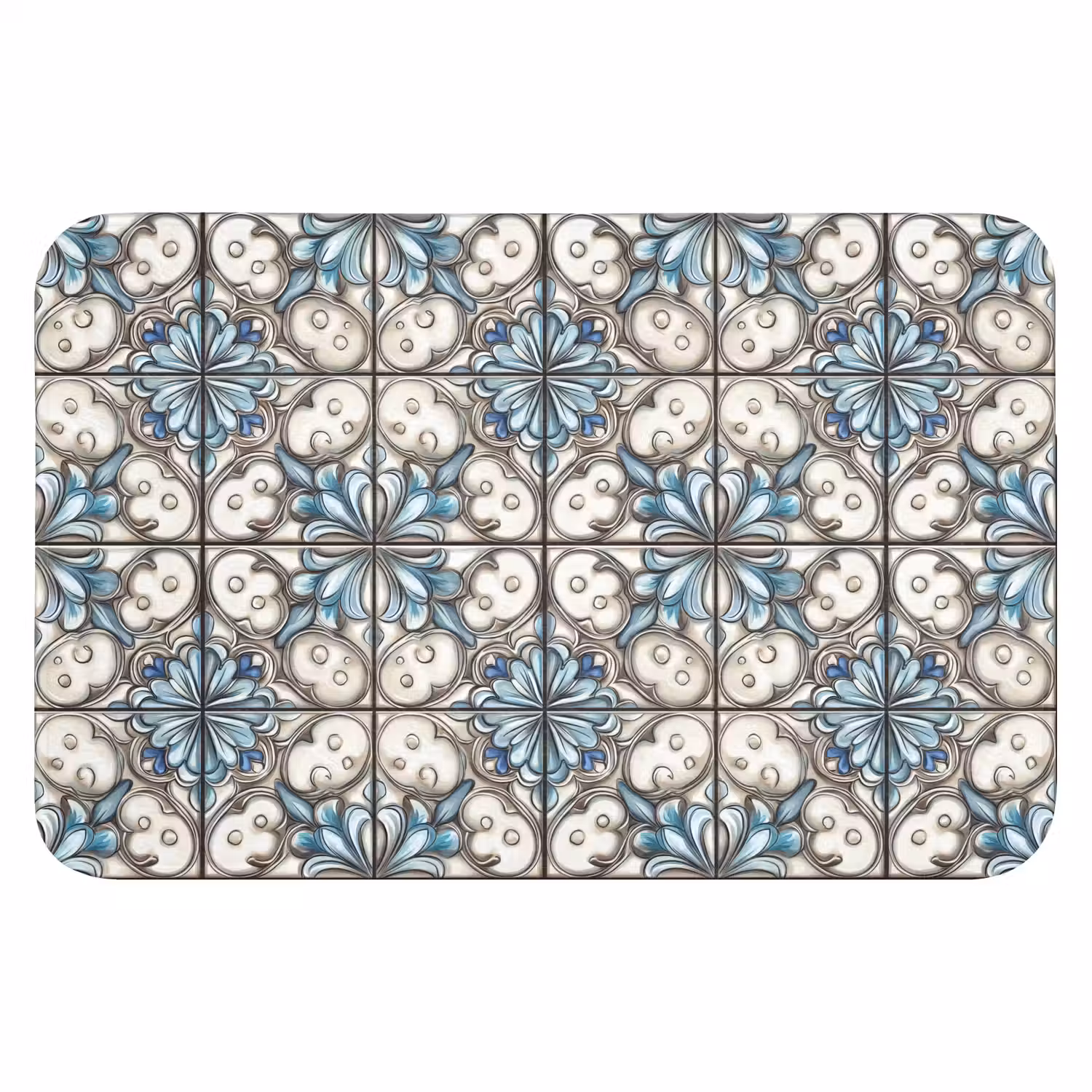 Barok - Tegel - Kleurrijk Badmat klein 997 -3d