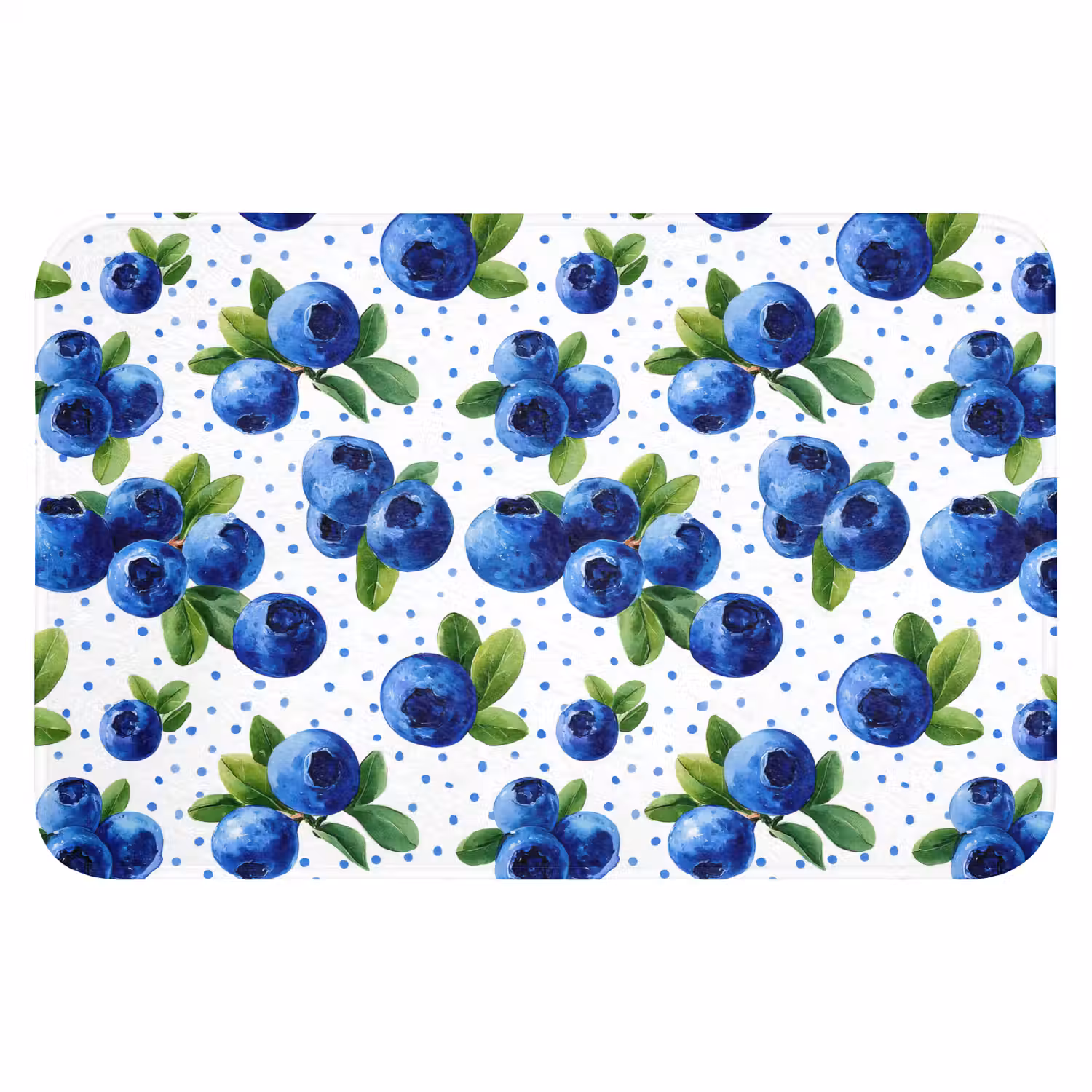 Bessen - Patroon - Blauw Badmat klein 997 -3d
