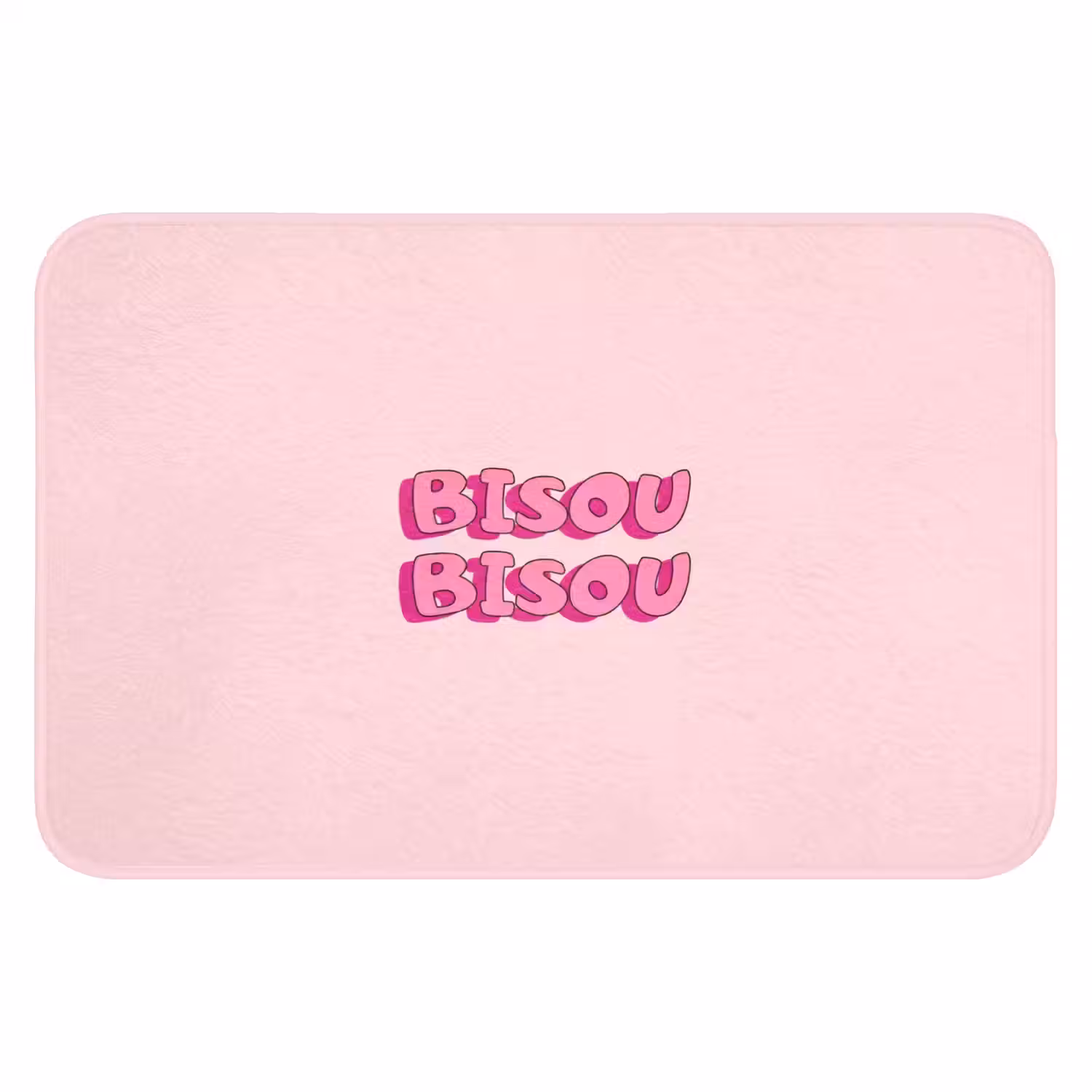 Bisou - Roze - Schaduw Badmat klein -3d