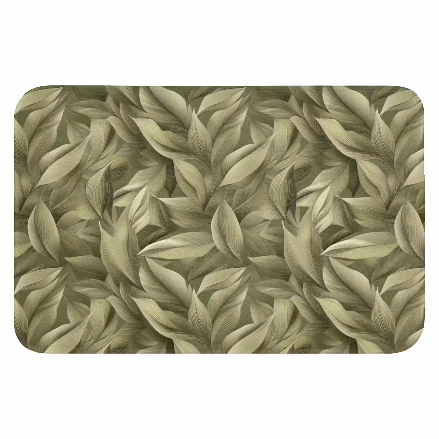 Bladeren - Modern - Groen Badmat klein 997 -3d