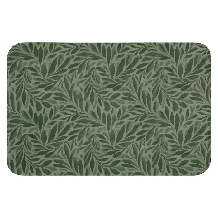 Bladeren - Organisch - Groen Badmat klein 997 -3d