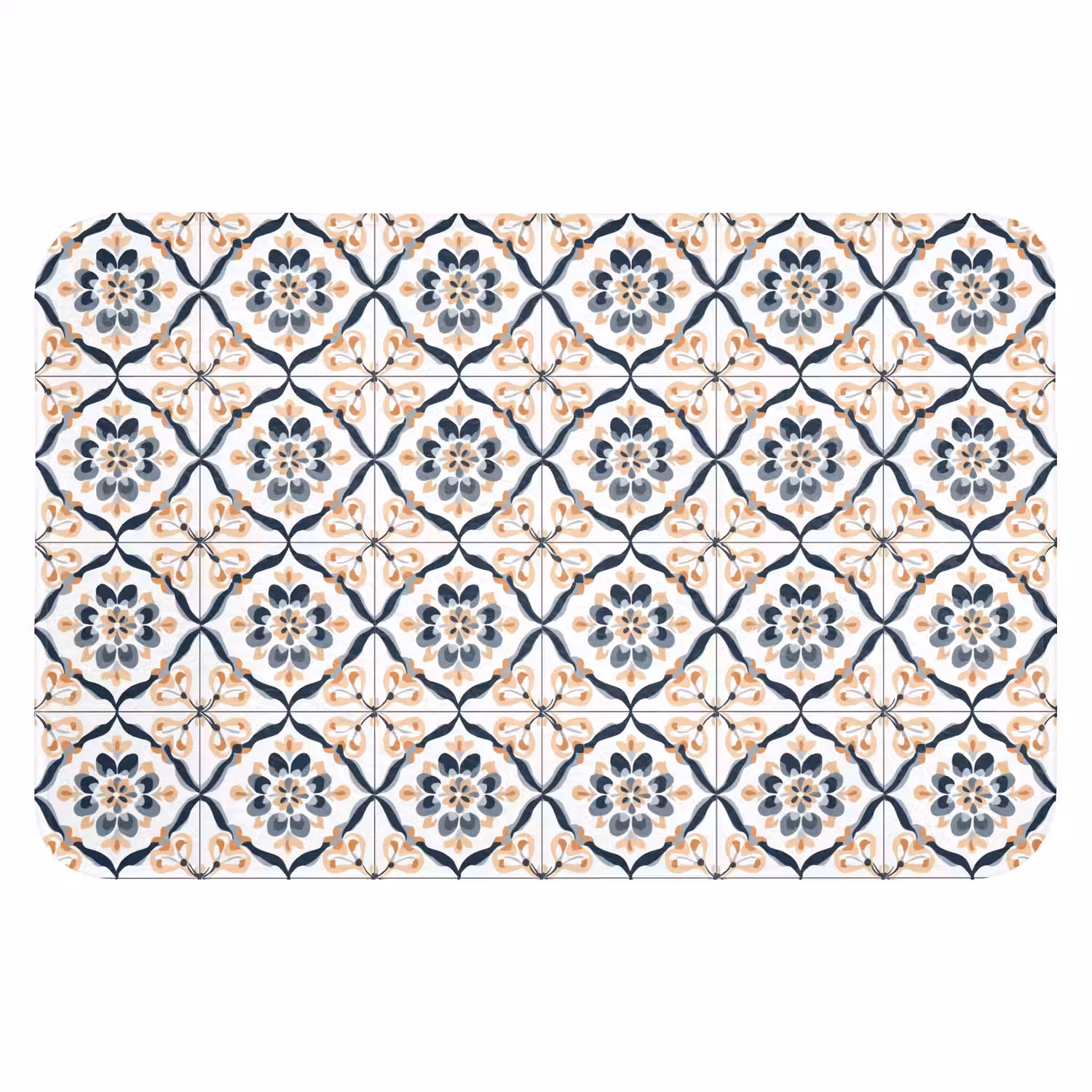 Bladvorm - Patroon - Kleurrijk Badmat klein 997 -3d
