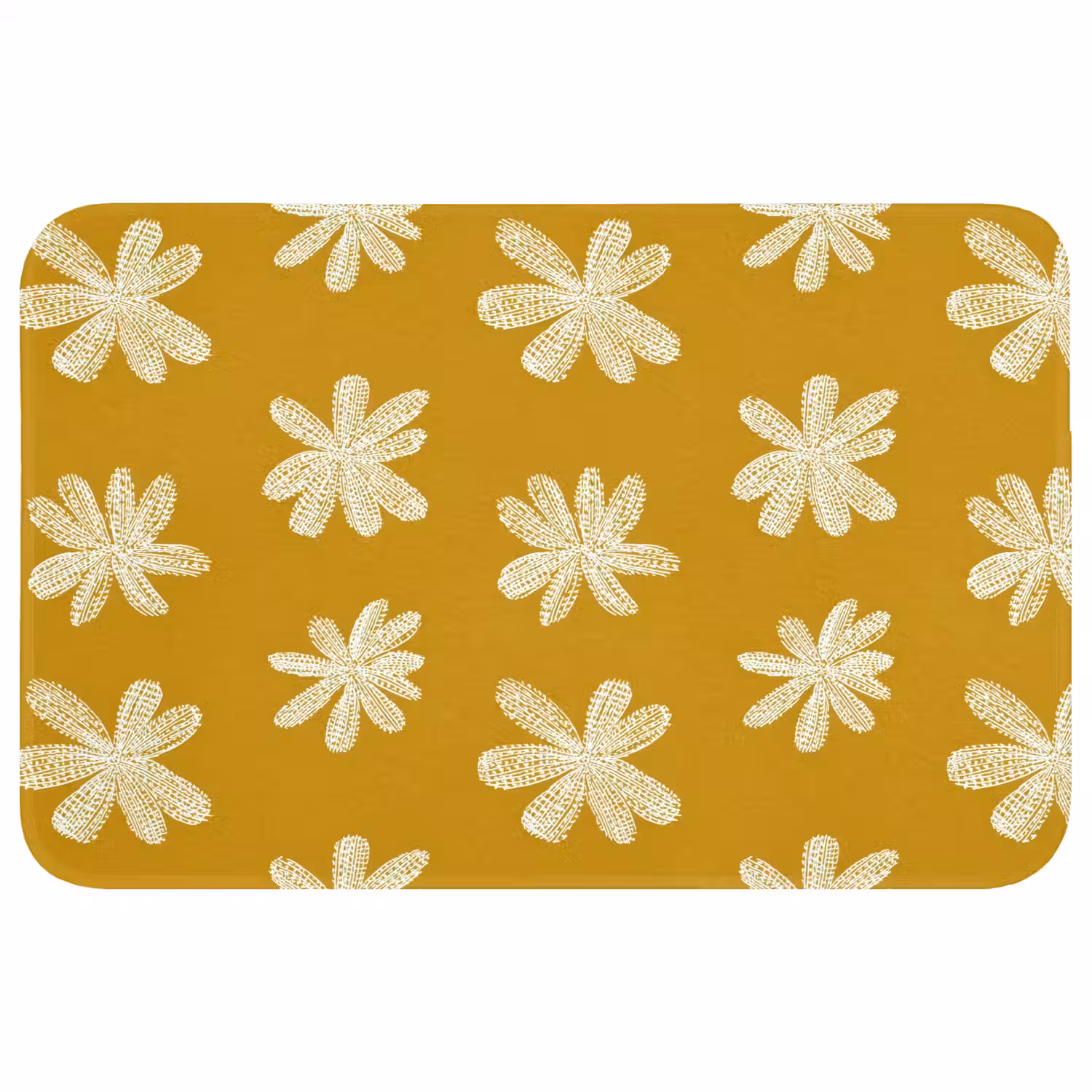Bloem - Speels - Okergeel Badmat klein 997 -3d