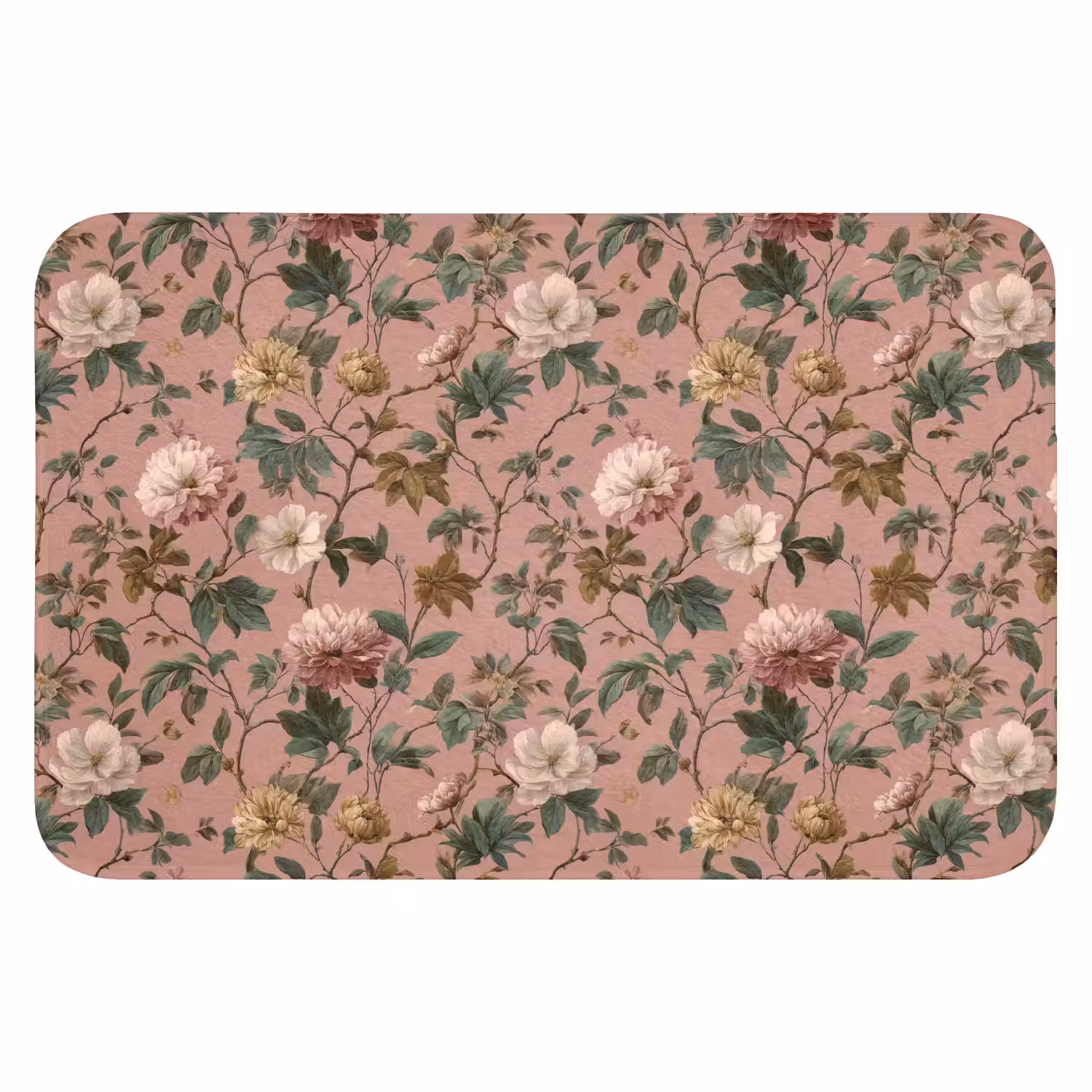 Bloemen - Klassiek - Roze Badmat klein 997 -3d
