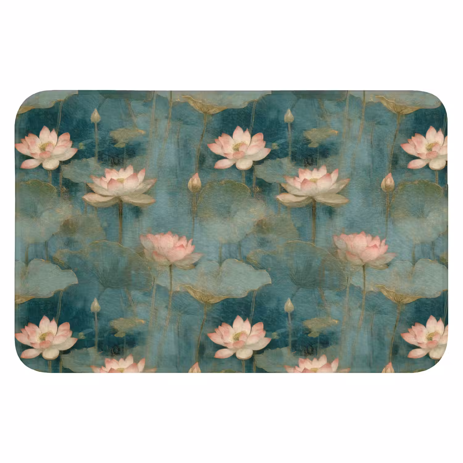 Botanisch - Bloemen - Roze Badmat klein 997 -3d