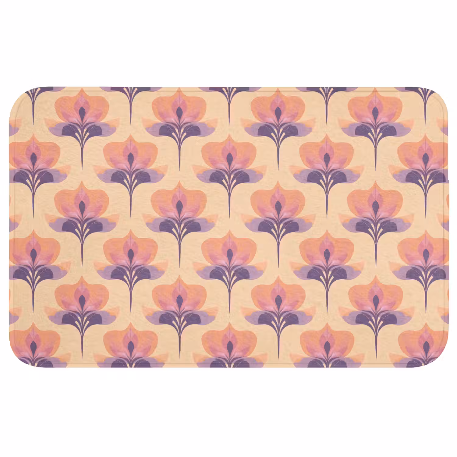 Botanisch - Patroon - Pastel Badmat klein 997 -3d