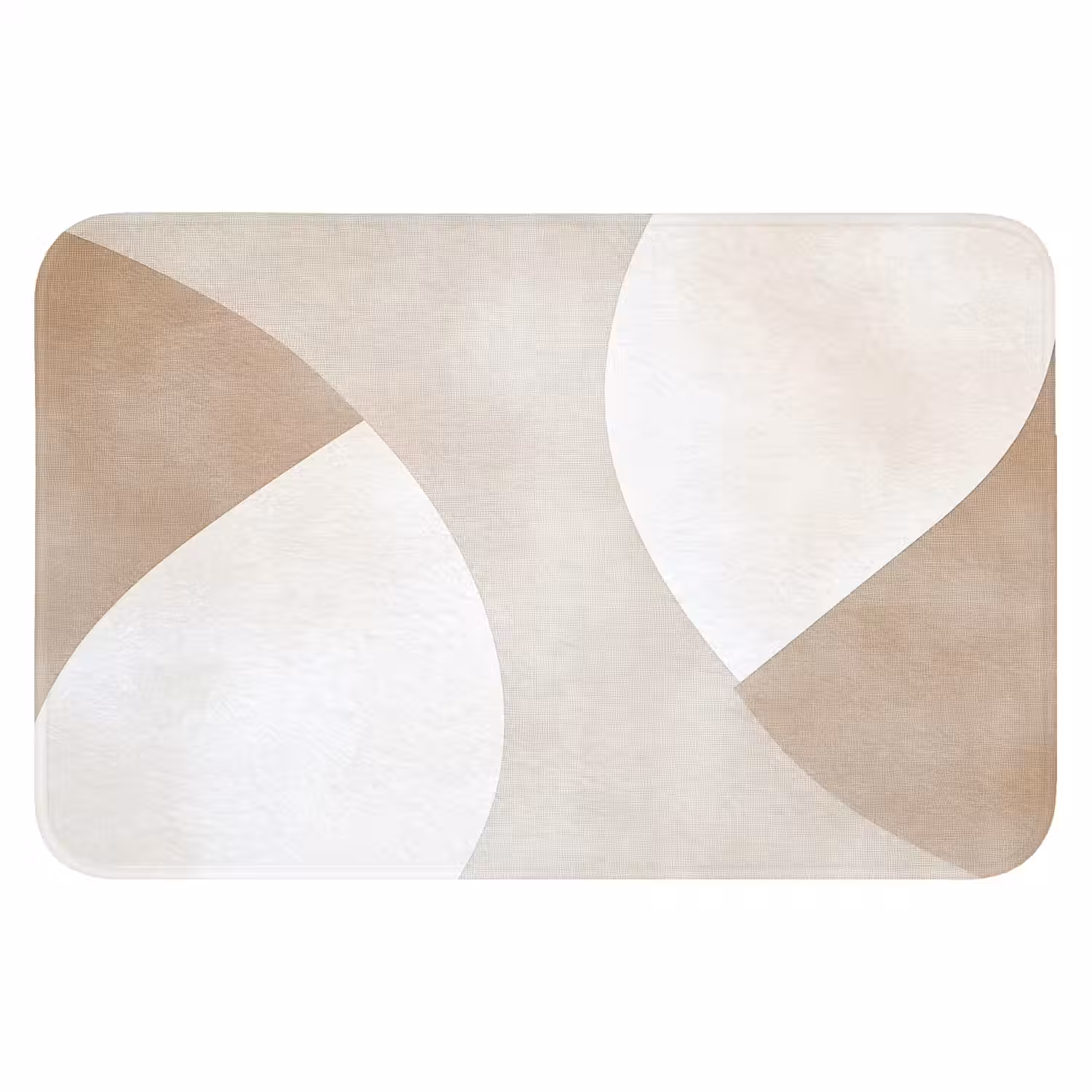 Bruin - Japandi - Abstract Badmat klein -3d