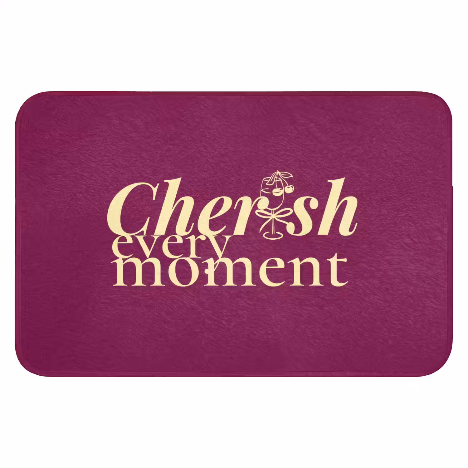 Cherish every moment - Cocktailglas - Bordeaux Badmat klein -3d