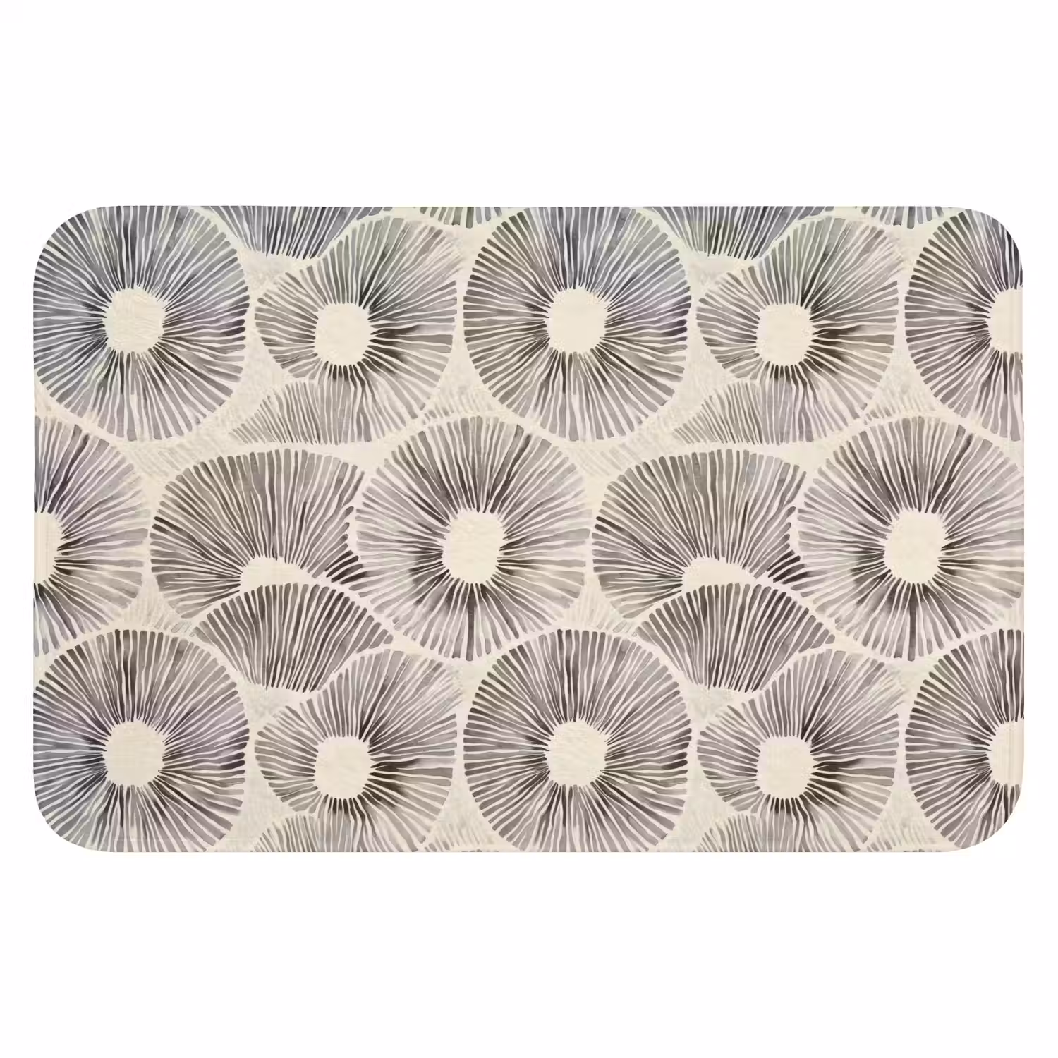 Cirkels - Patroon - Zwart Badmat klein 997 -3d