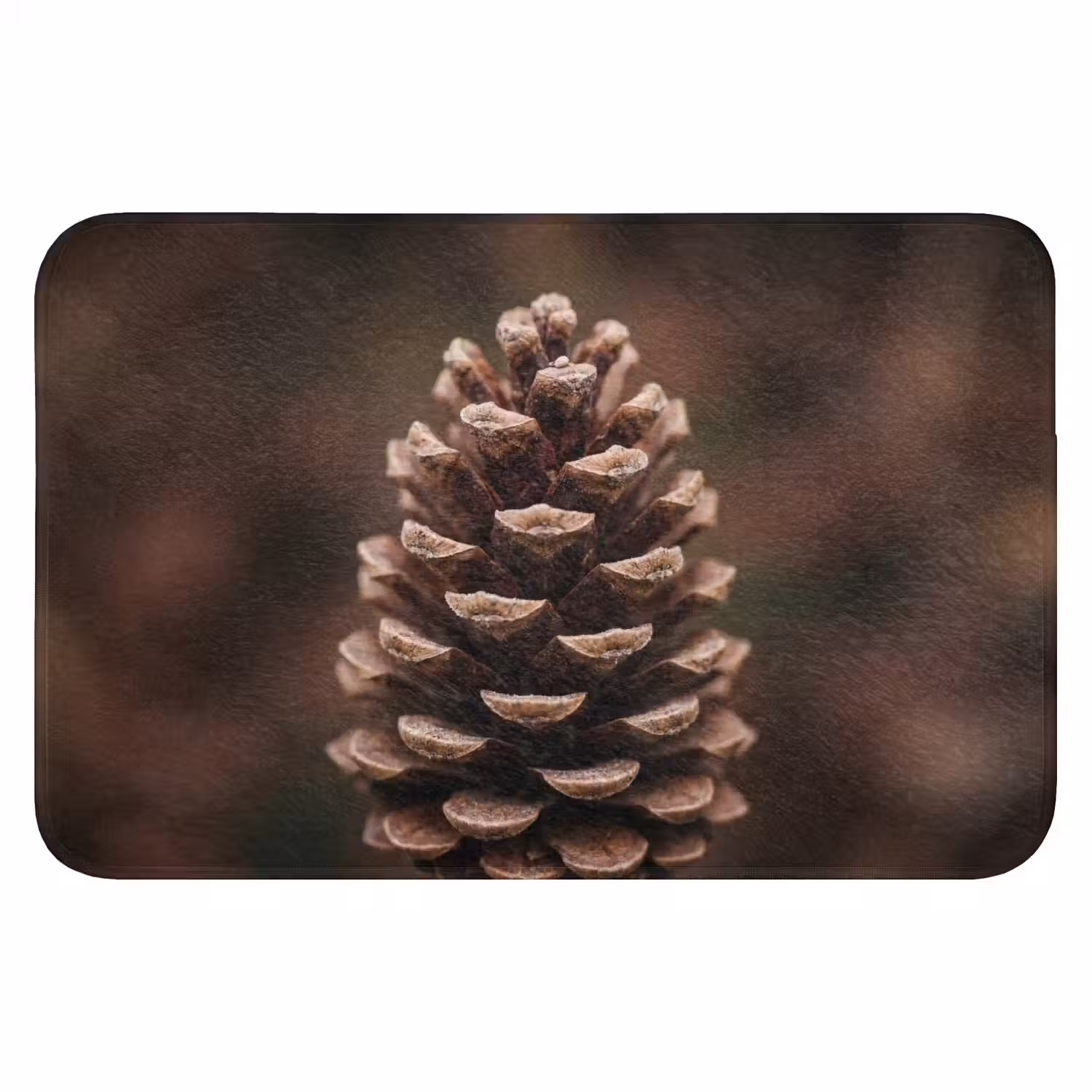 Dennenappel - Bos - Herfst - Bruin - Sfeervol Badmat klein -3d