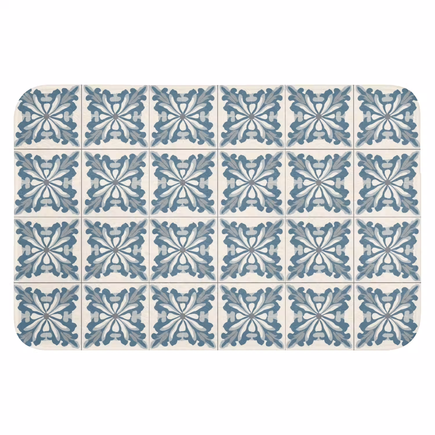 Dessin - Tegel - Blauw Badmat klein 997 -3d