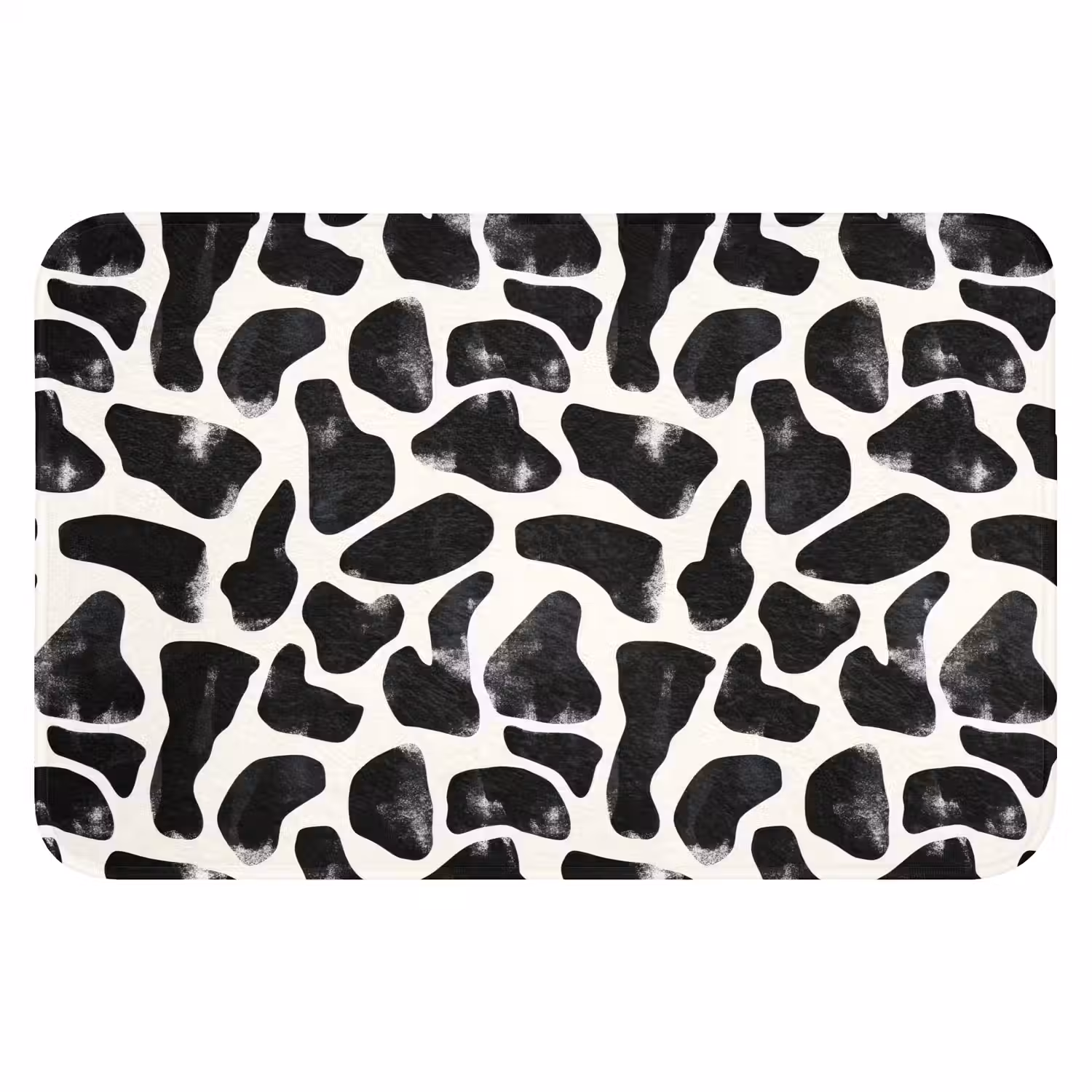 Dierenpatroon - Vlekken - Zwart - Wit Badmat klein 997 -3d