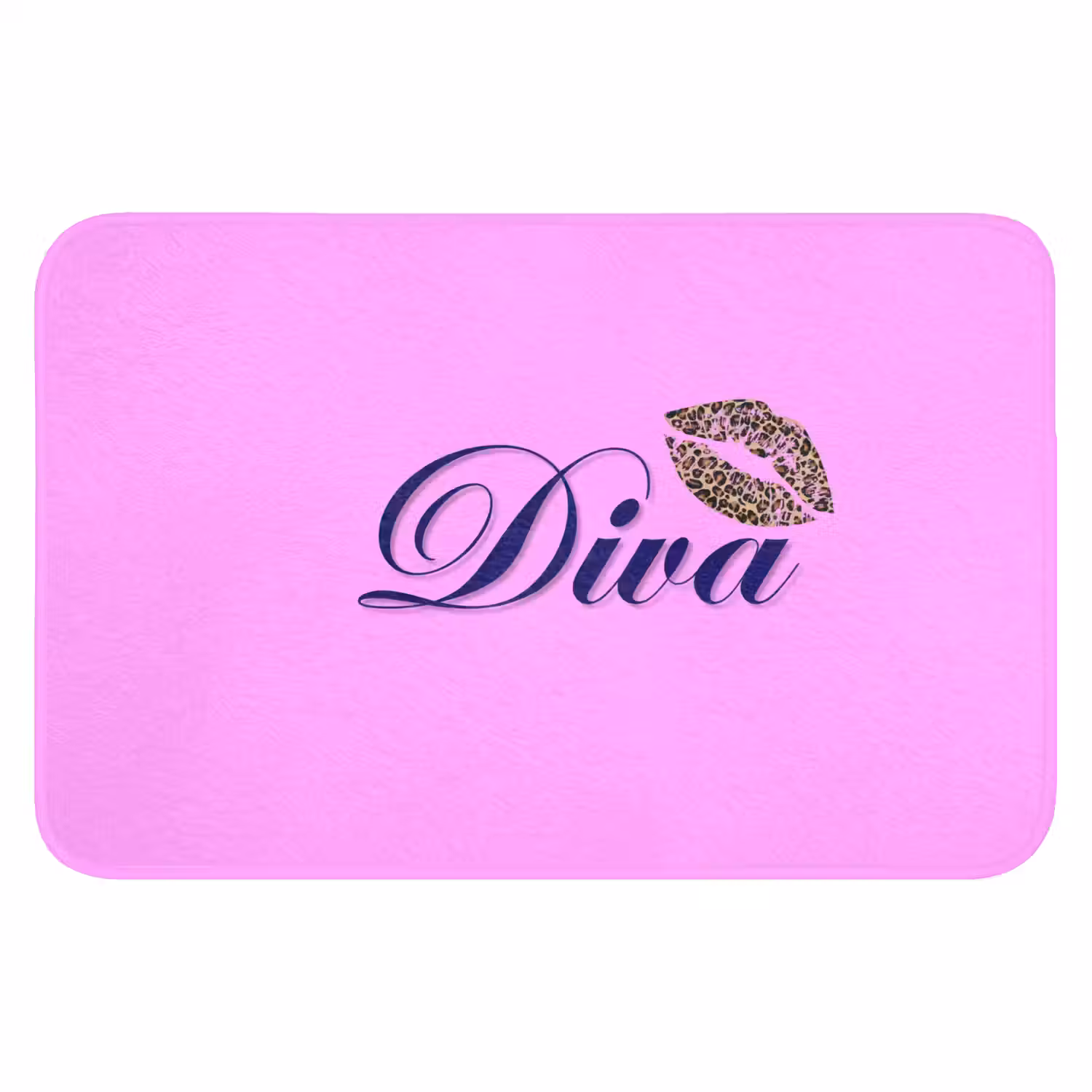 Diva - Lip - Panterprint - Roze Badmat klein -3d