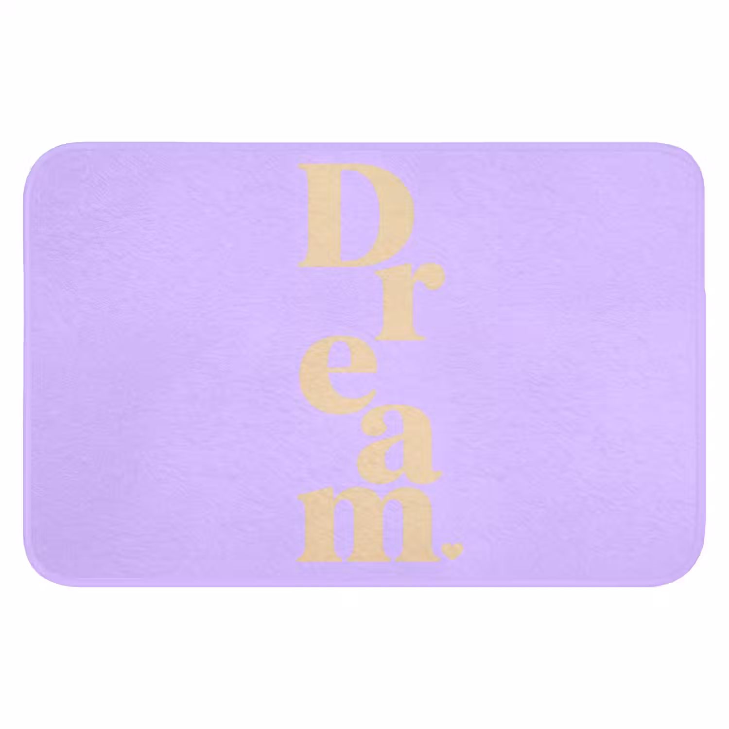 Dream - Paars - Typografisch Badmat klein -3d