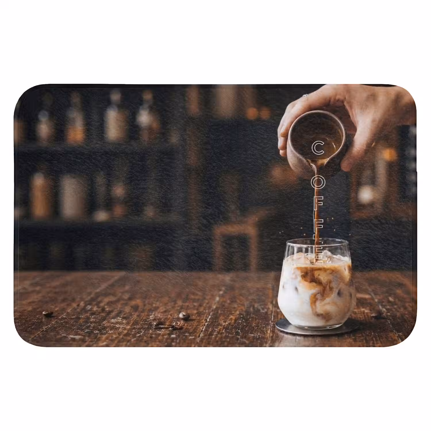 Espresso - Melk - Café Badmat klein -3d