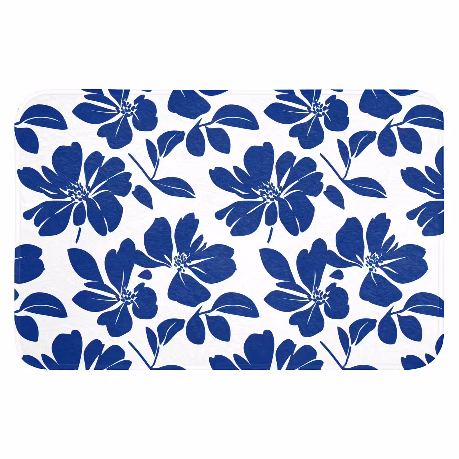 Floraal - Modern - Blauw Badmat klein 997 -3d