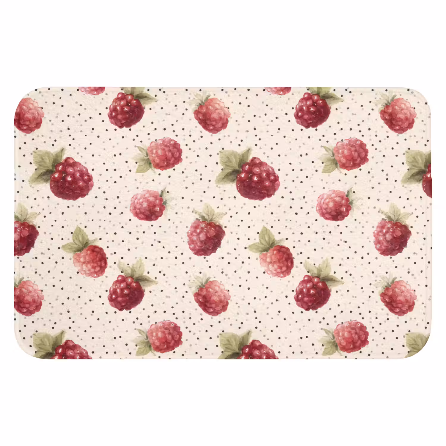 Framboos - Stippen - Rood Badmat klein 997 -3d
