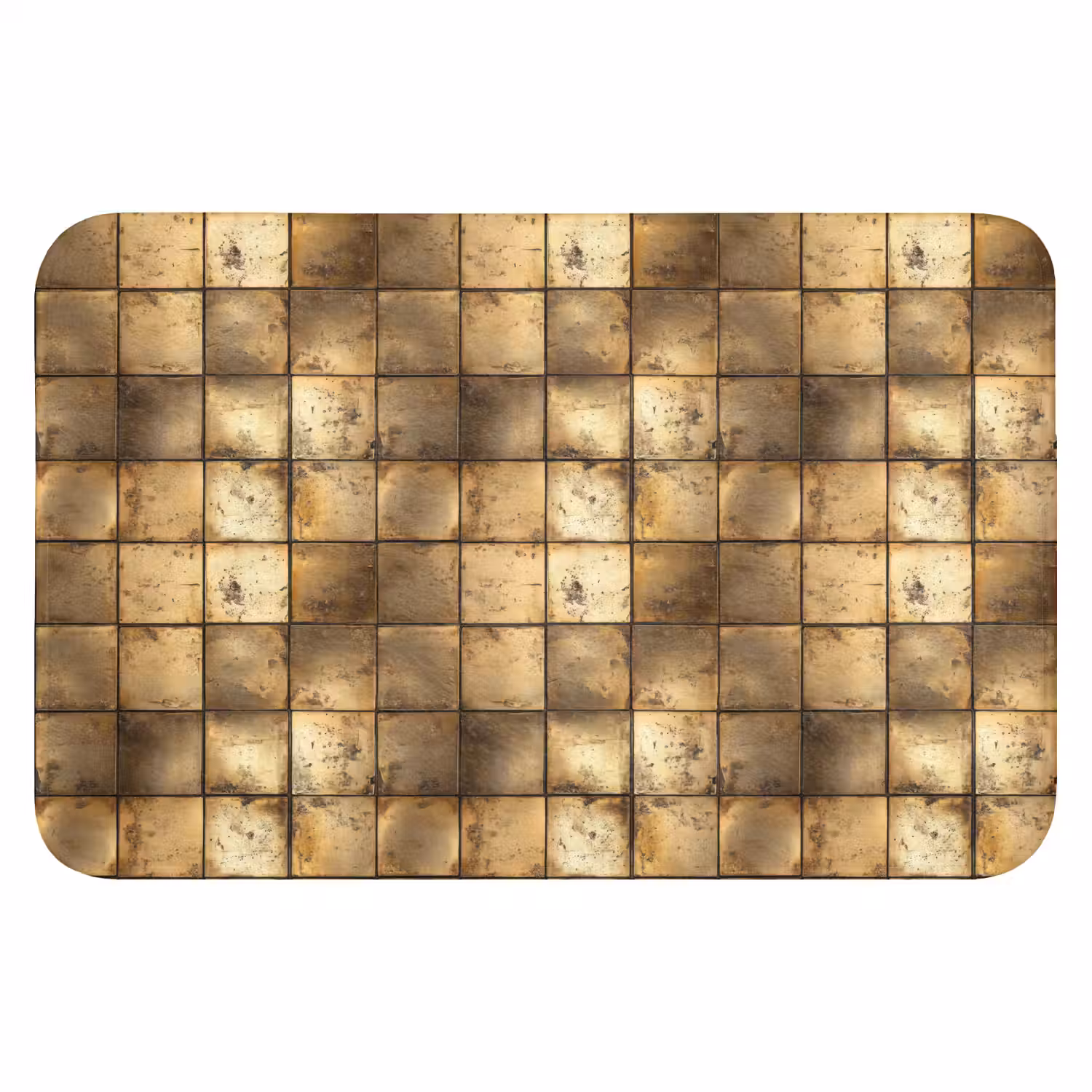 Geometrisch - Tegels - Goud Badmat klein 997 -3d