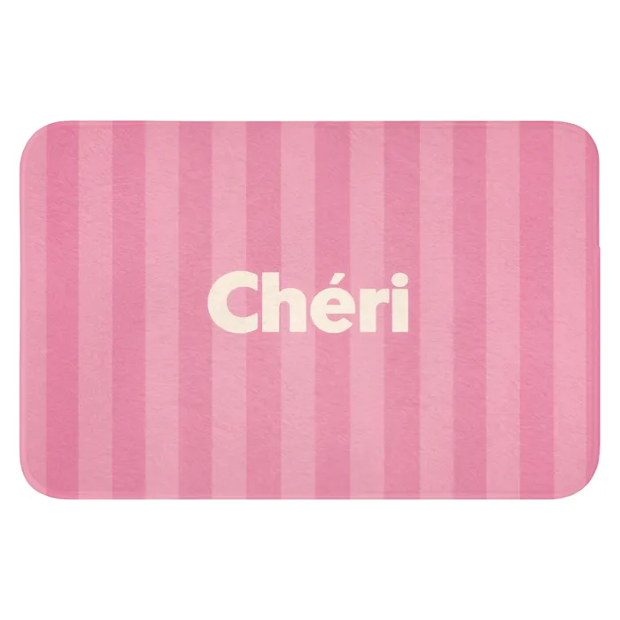 Gestreept - Roze - Chéri Badmat klein -3d