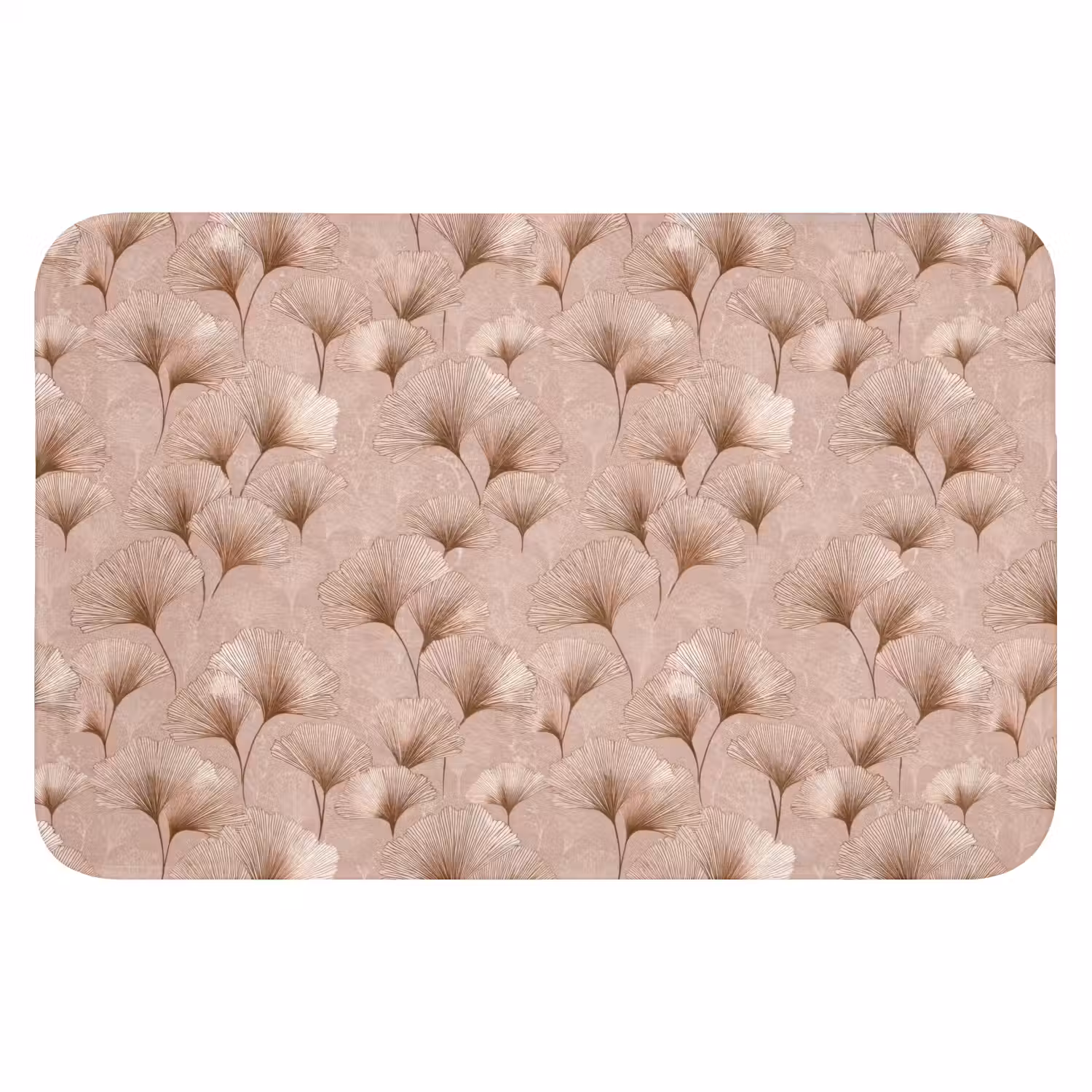Ginkgo - Patroon - Roze Badmat klein 997 -3d