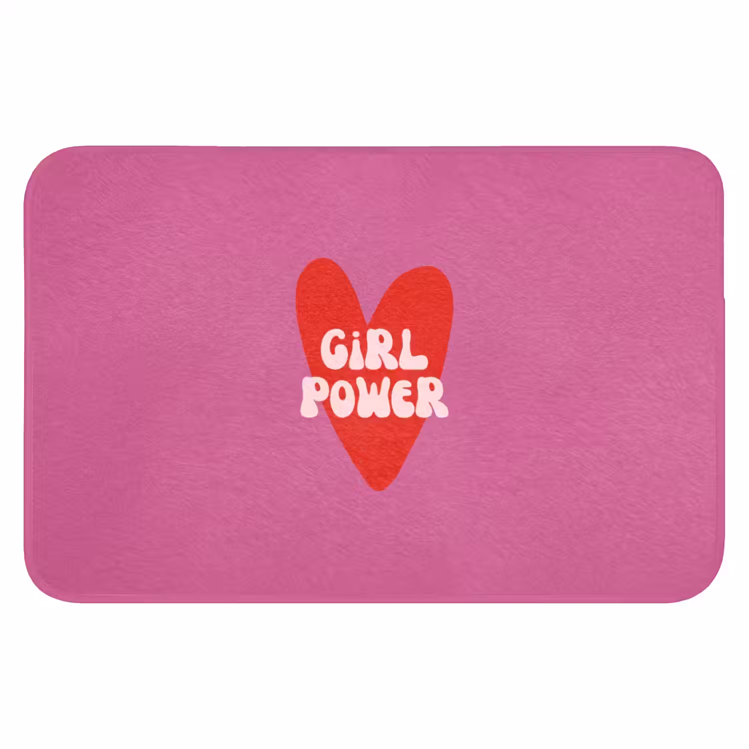 Girl power - Hart - Roze - Rood Badmat klein -3d