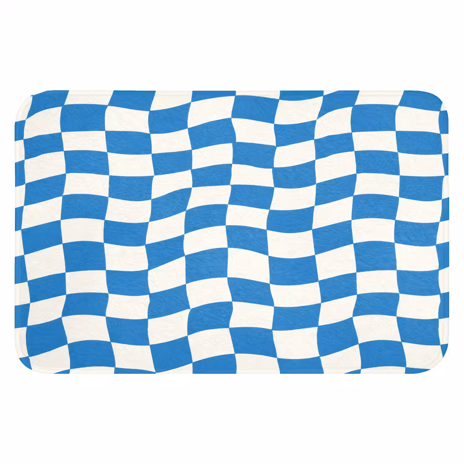 Golvend - Patroon - Blauw Badmat klein 997 -3d