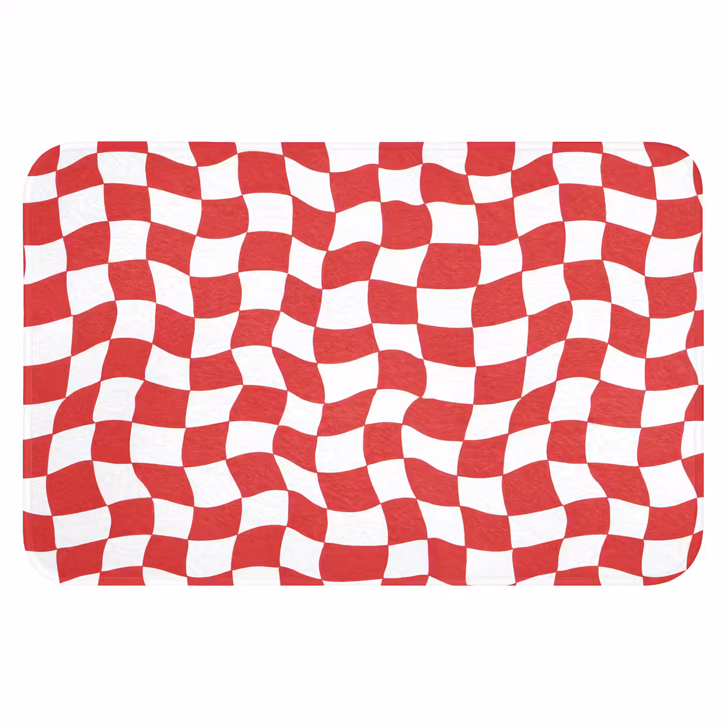 Golvend - Patroon - Rood Badmat klein 997 -3d