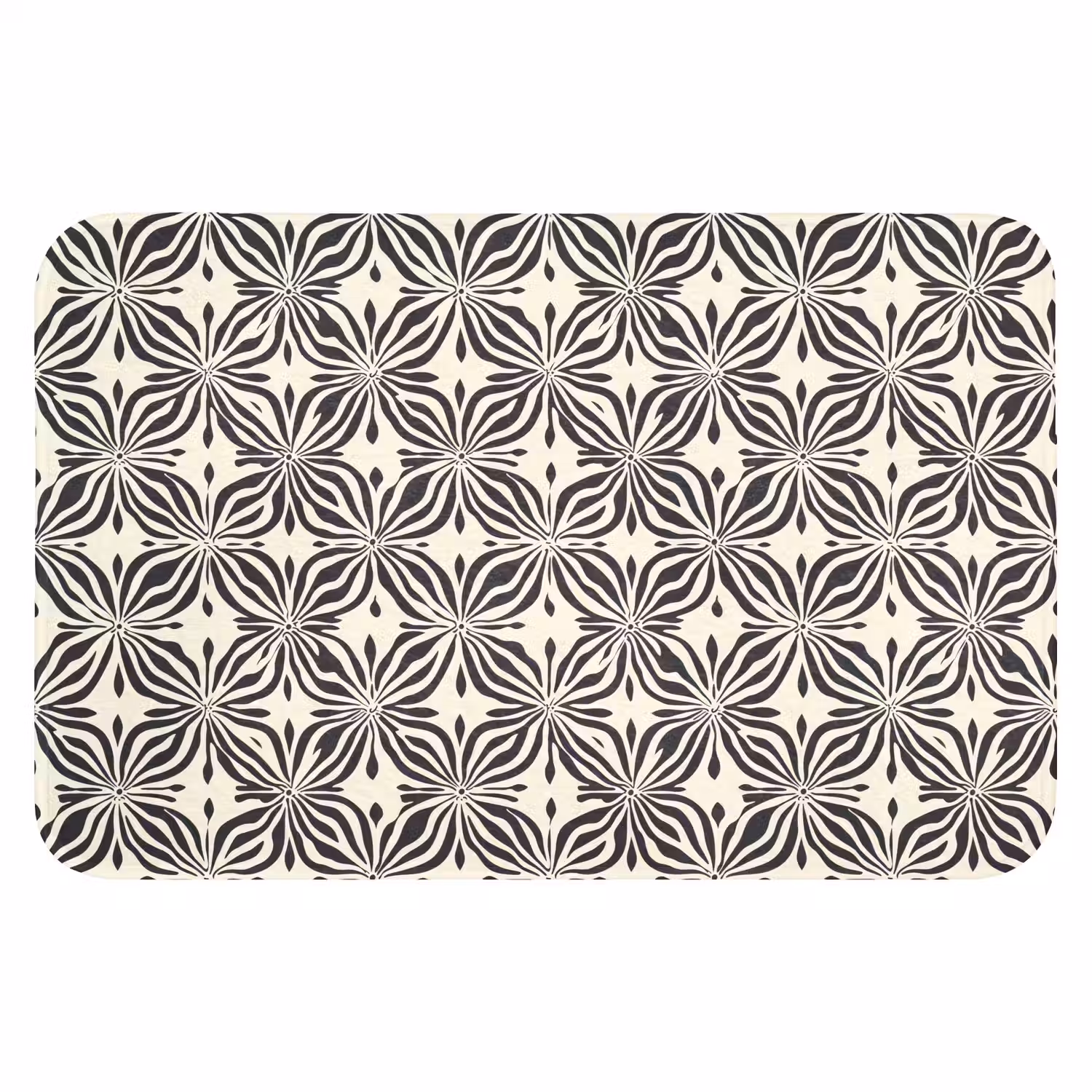 Grafisch - Patroon - Zwart Badmat klein 997 -3d
