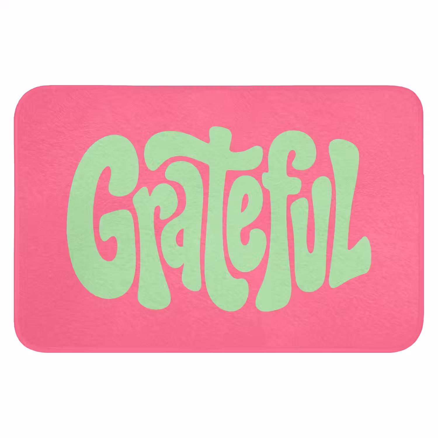 Grateful - Groen - Grafisch - Vloeiend Badmat klein -3d