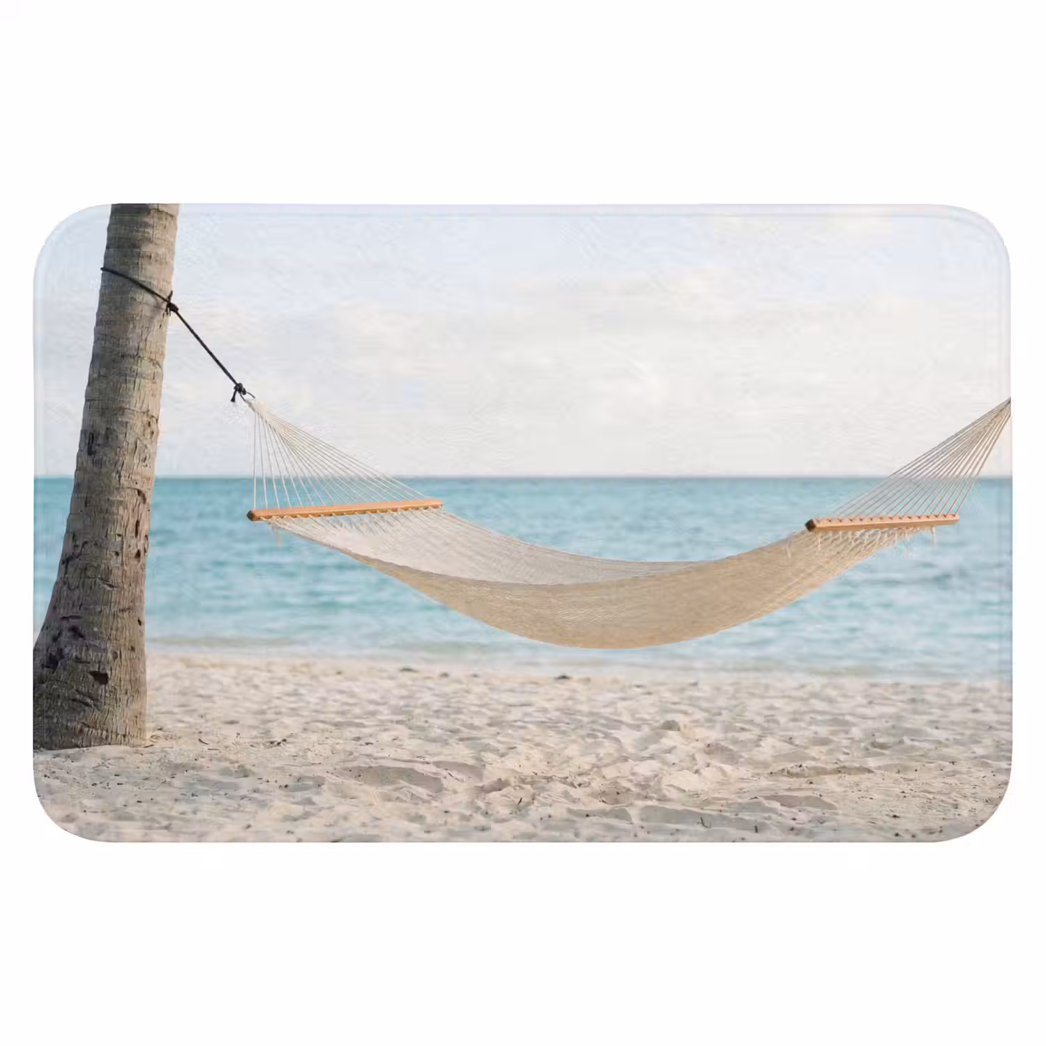 Hangmat - Strand - Wit Badmat klein -3d