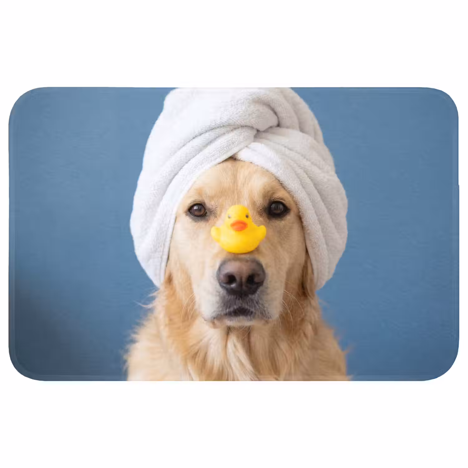 Hond - Badeend - Geel Badmat klein -3d