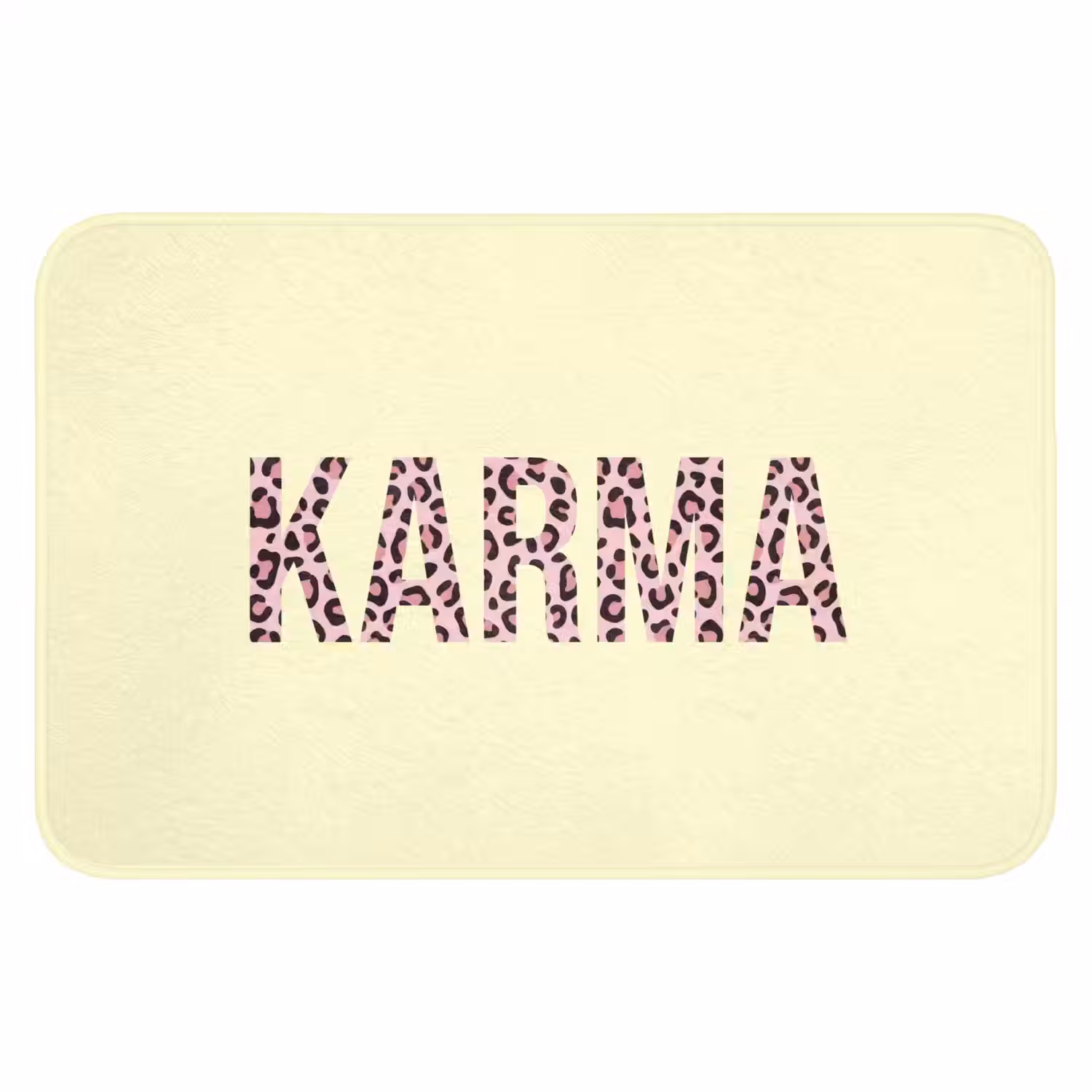 Karma - Luipaardprint - Geel Badmat klein -3d
